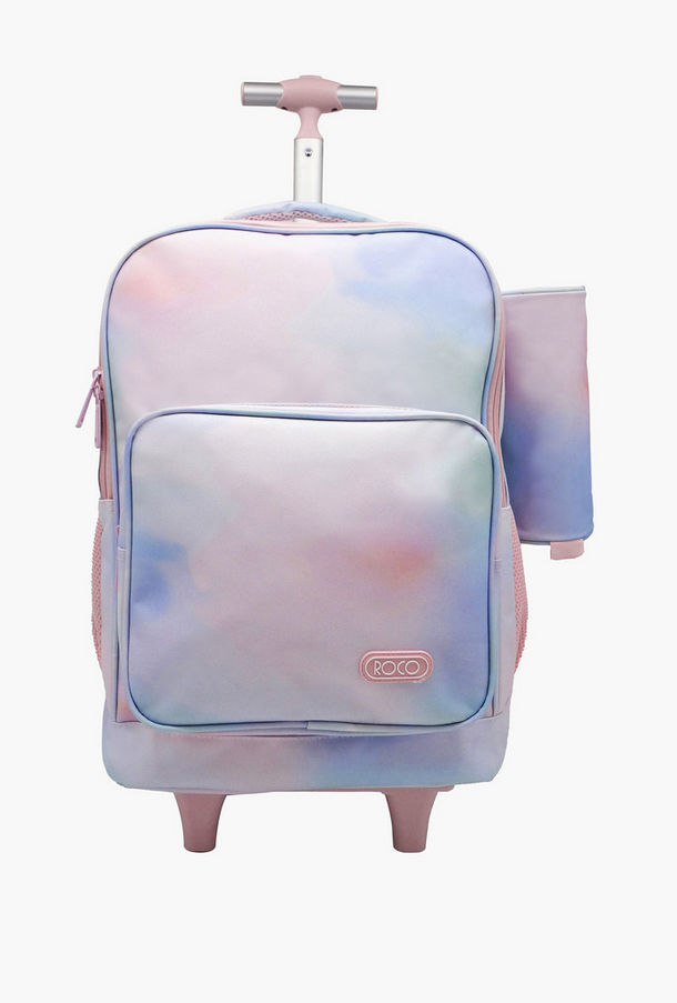 Roco Printed 15.6-inch Trolley Backpack with Retractable Handle and Pencil Pouch - 46x33x20 cms-school-image-1