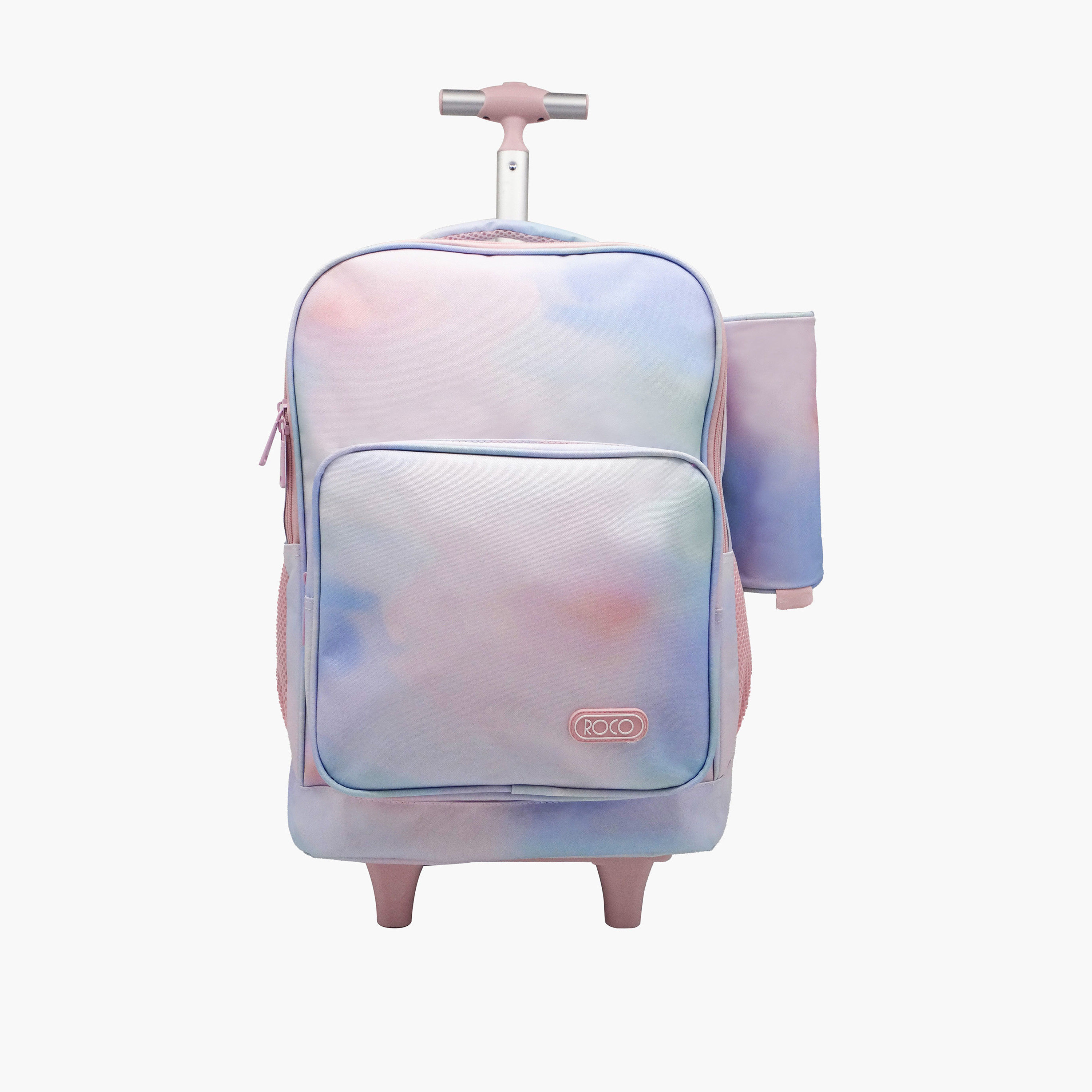 شنطة ظهر ترولي 15.6 بوصة بمقبض قابل للسحب ومقلمة وطبعات من روكو - 46x33x20 سم-school-bagsandbackpacks-trolleybags-image-1