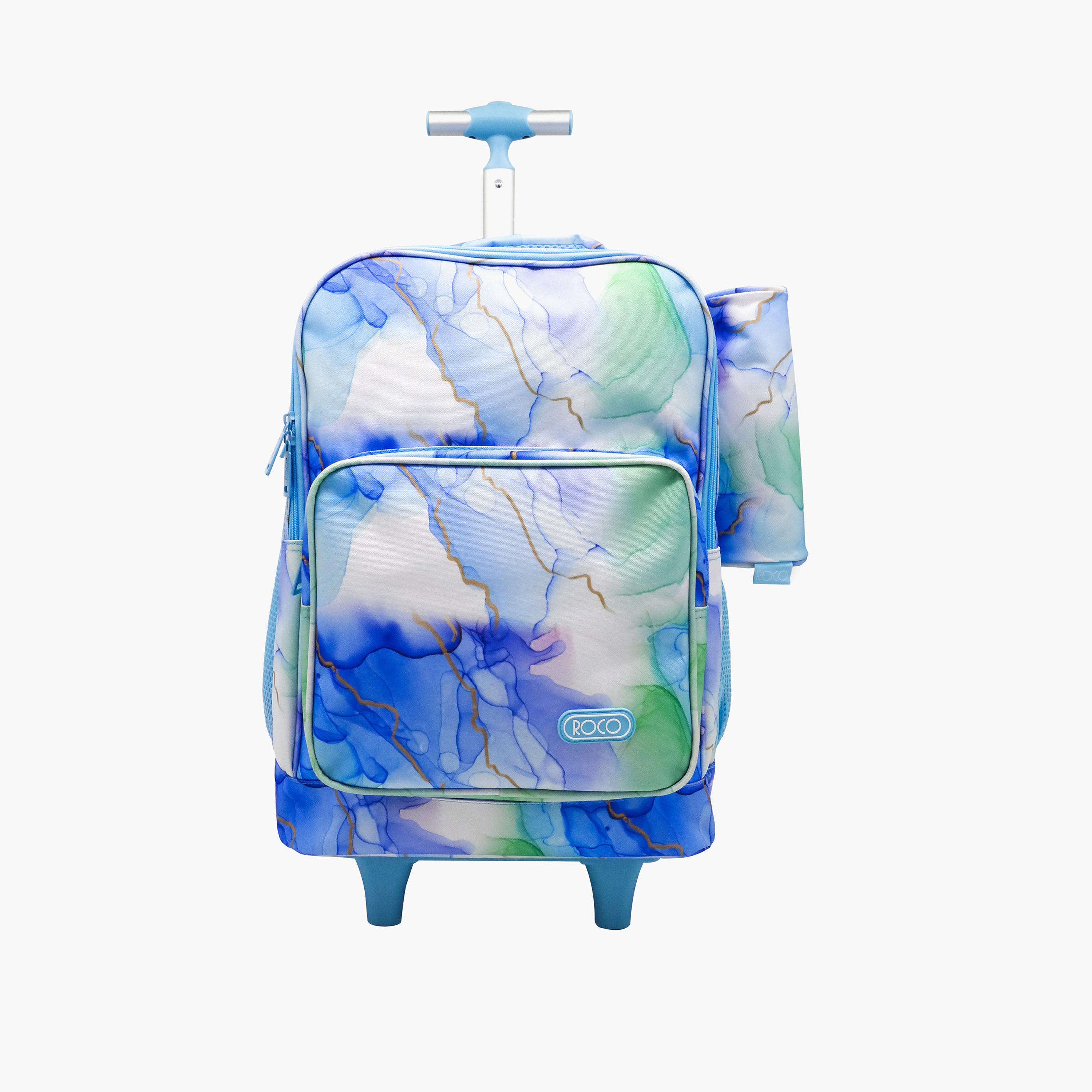 شنطة ظهر ترولي 15.6 بوصة بمقبض قابل للسحب ومقلمة وطبعات من روكو - 46x33x20 سم-school-bagsandbackpacks-trolleybags-image-1