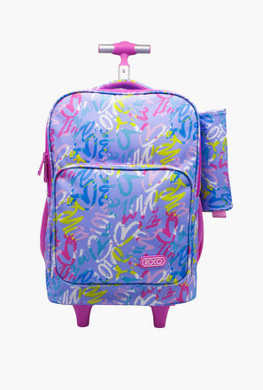 Roco Printed 15.6-inch Trolley Backpack with Retractable Handle and Pencil Pouch - 46x33x20 cms-school-image-1