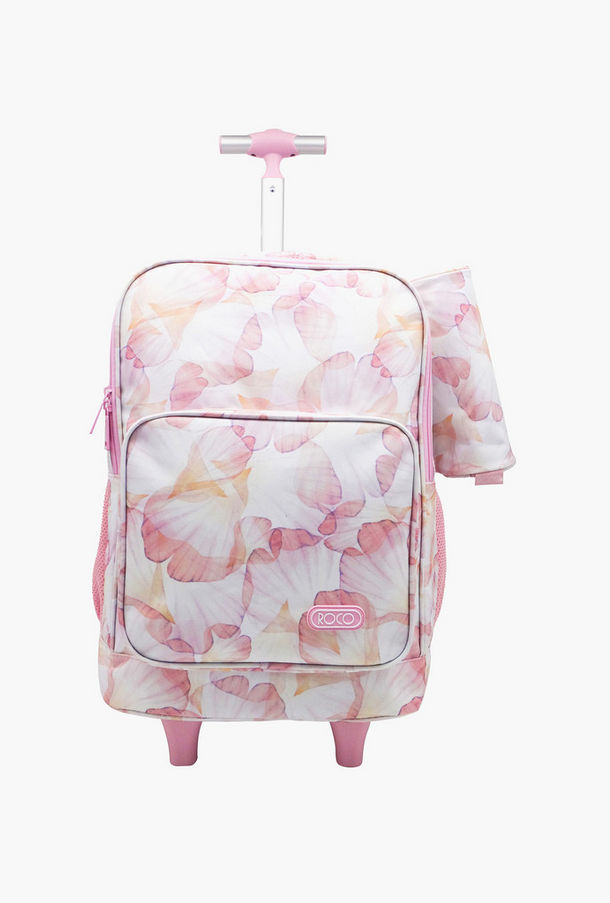 Roco Printed 15.6-inch Trolley Backpack with Retractable Handle and Pencil Pouch - 46x33x20 cms-school-image-1