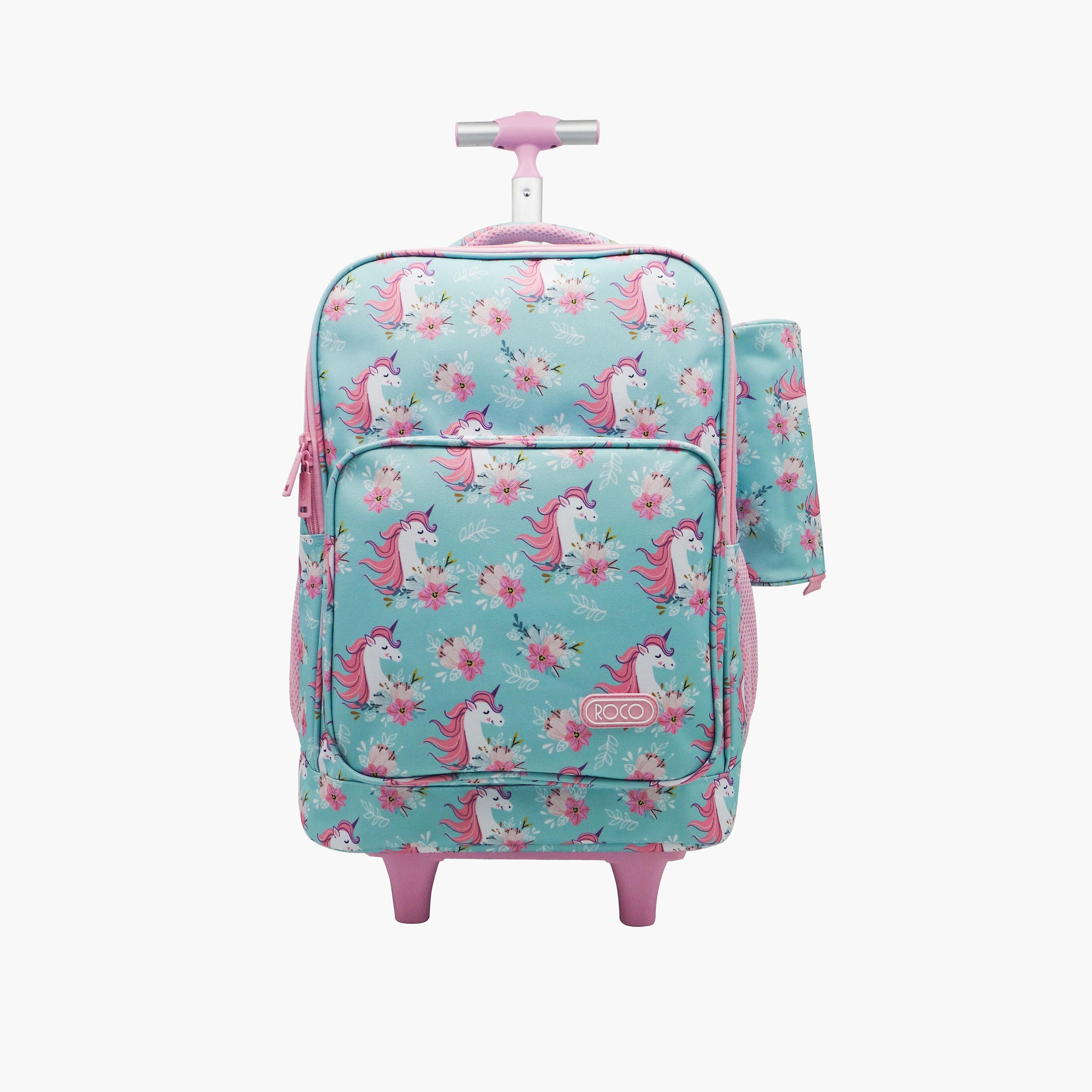 شنطة ترولي ظهر بطبعات 15.6 ومقبض قابل للسحب ومقلمة من روكو - 46×33×20 سم-school-bagsandbackpacks-trolleybags-image-1