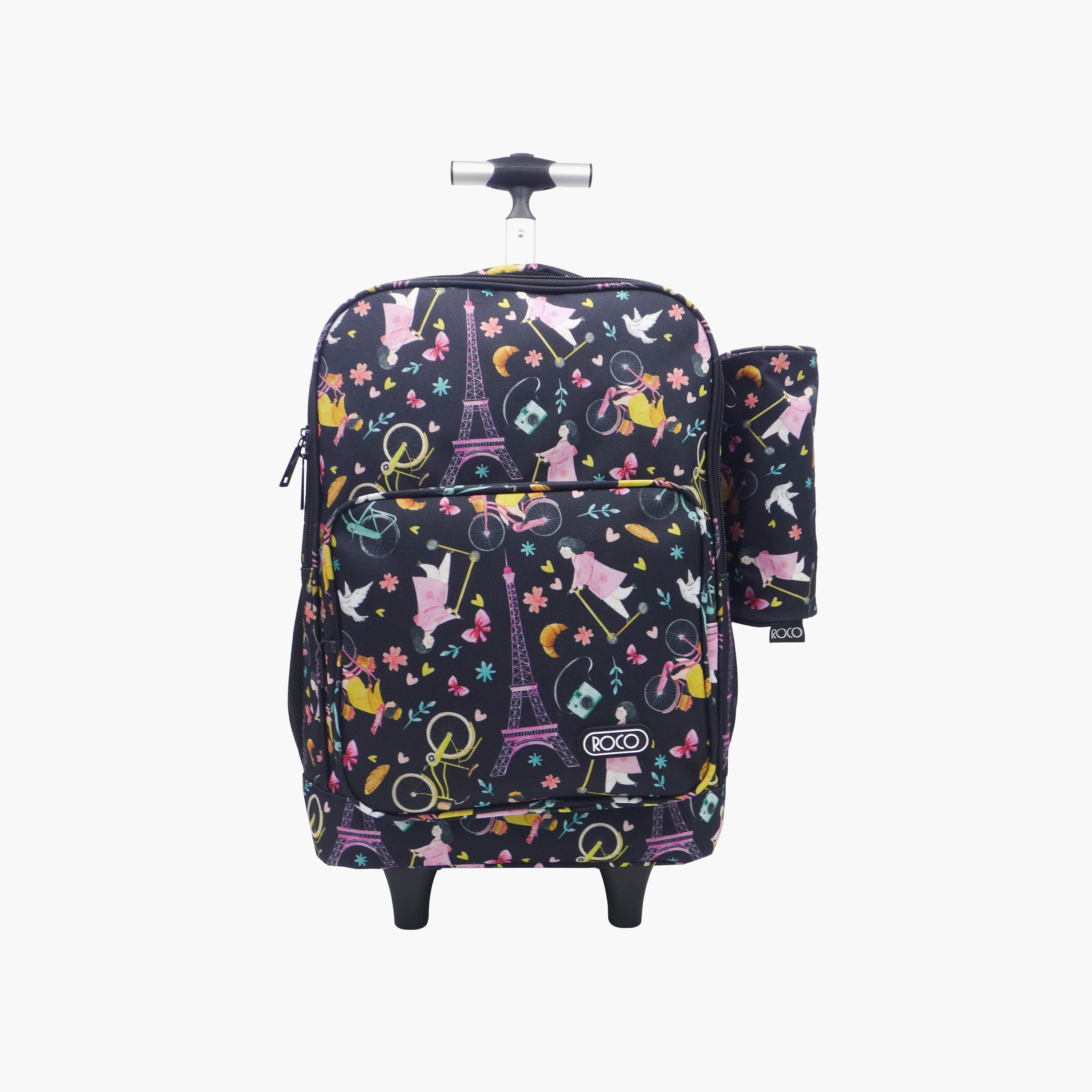 Roco Printed 15.6-inch Trolley Backpack with Retractable Handle and Pencil Pouch - 46x33x20 cms-school-bagsandbackpacks-trolleybags-image-1