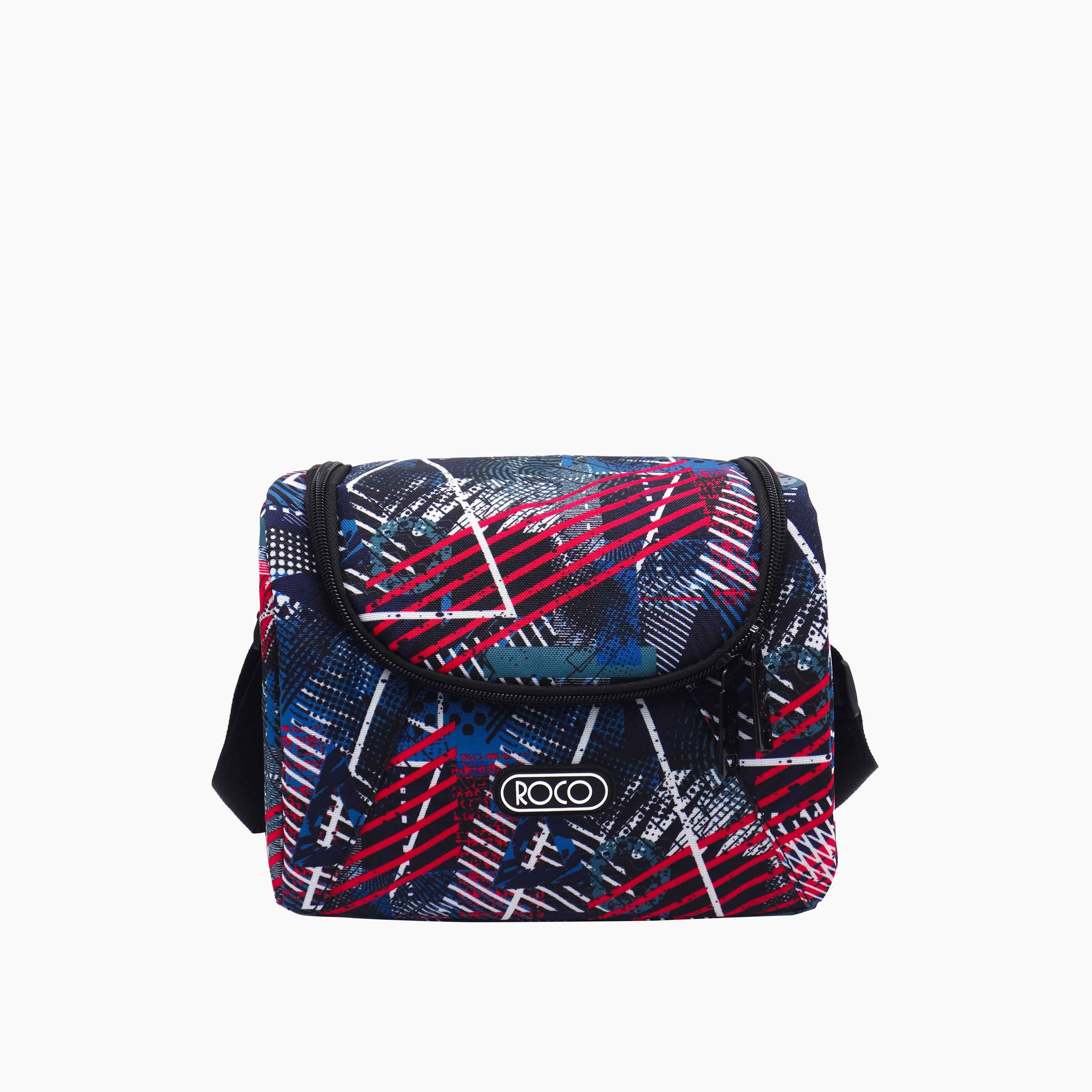 شنطة غداء بحزام قابل للتعديل وسحاب إغلاق وطبعات من روكو-school-lunchessentials-lunchbags-image-1