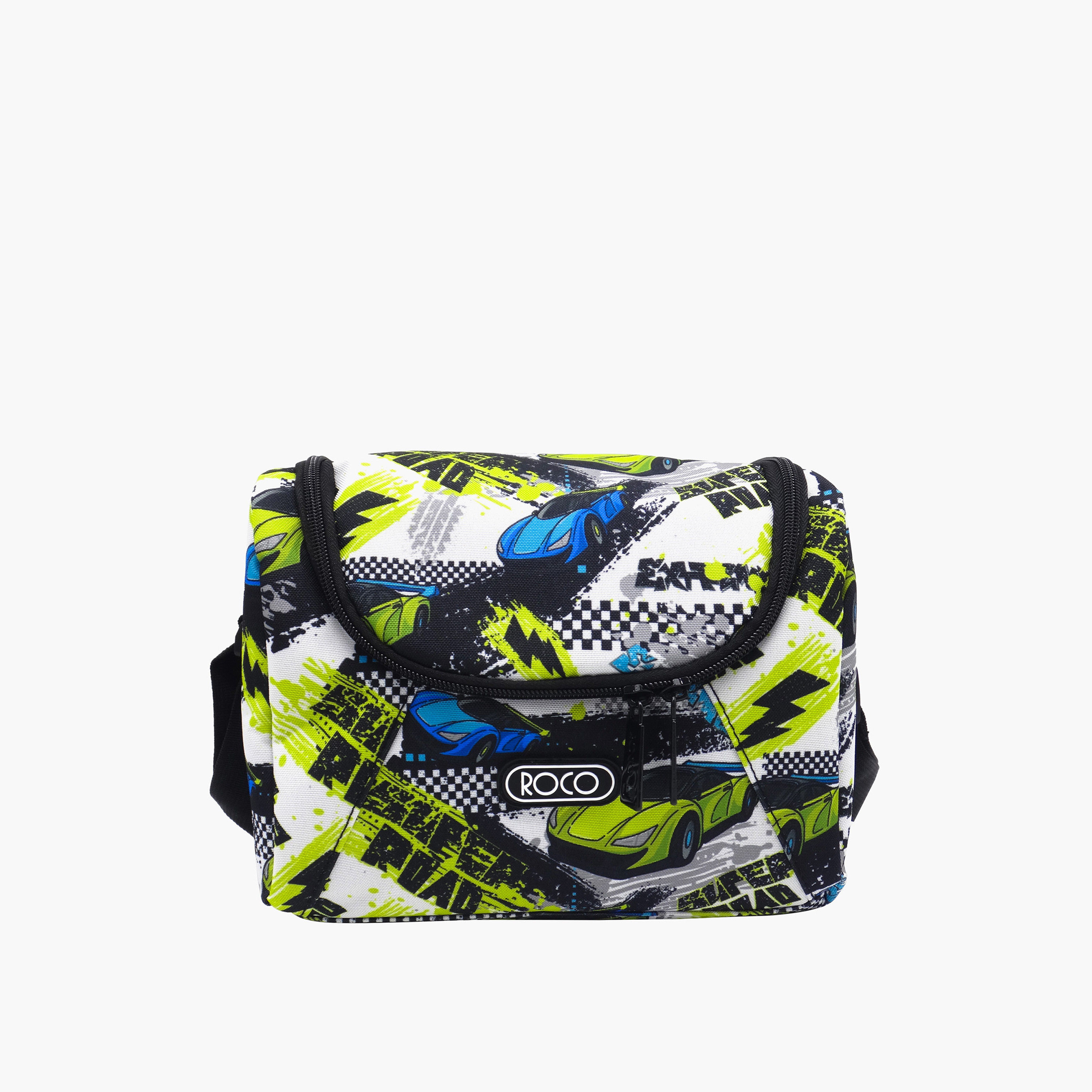 شنطة غداء بطبعات وحزام قابل للتعديل وسحاب إغلاق من روكو-school-lunchessentials-lunchbags-image-1