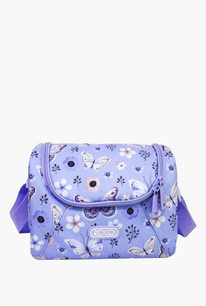 Roco Butterfly Print Lunch Bag with Adjustable Strap and Zip Closure-school-image-1