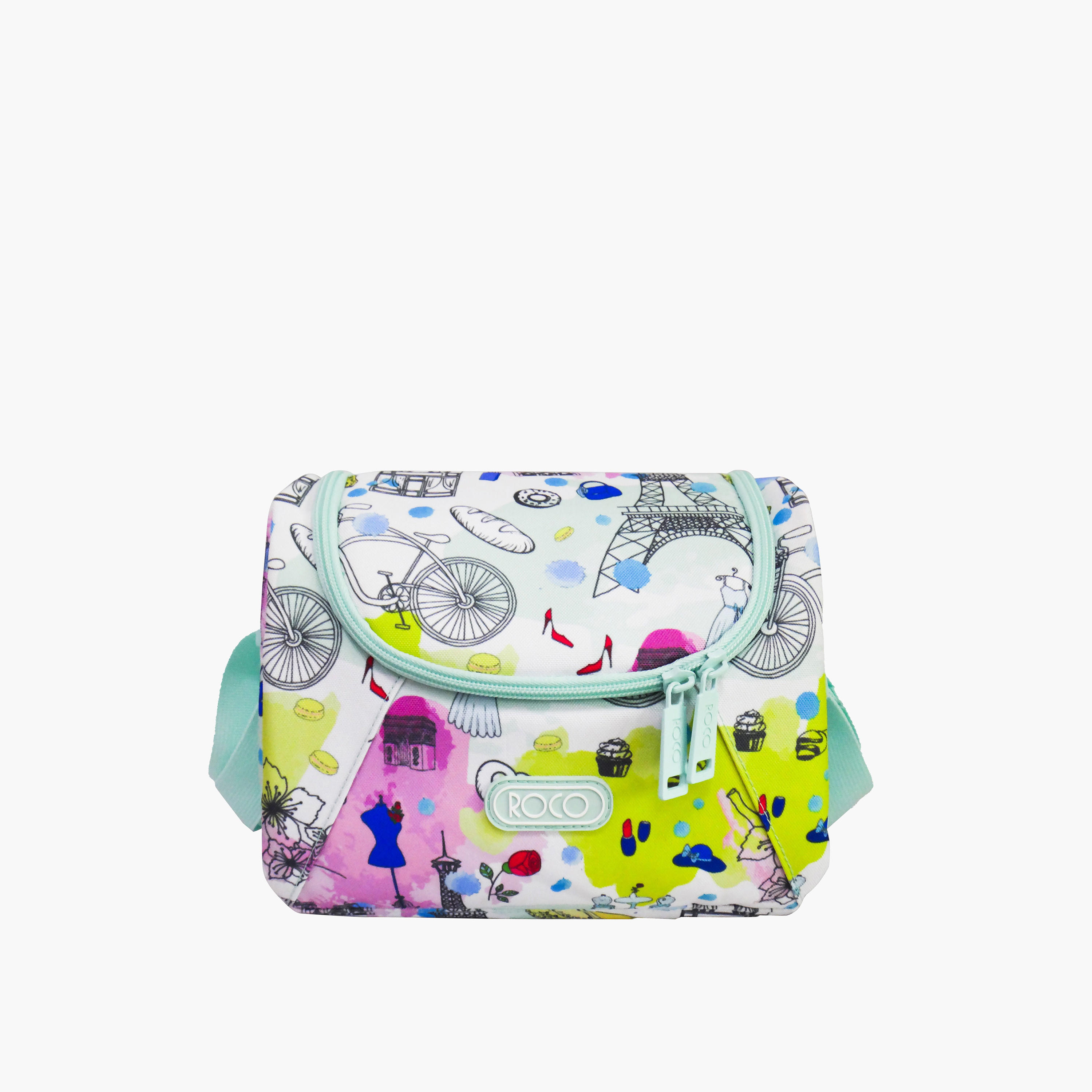 شنطة غداء بحزام قابل للتعديل وسحاب إغلاق وطبعات من روكو-school-lunchessentials-lunchbags-image-1