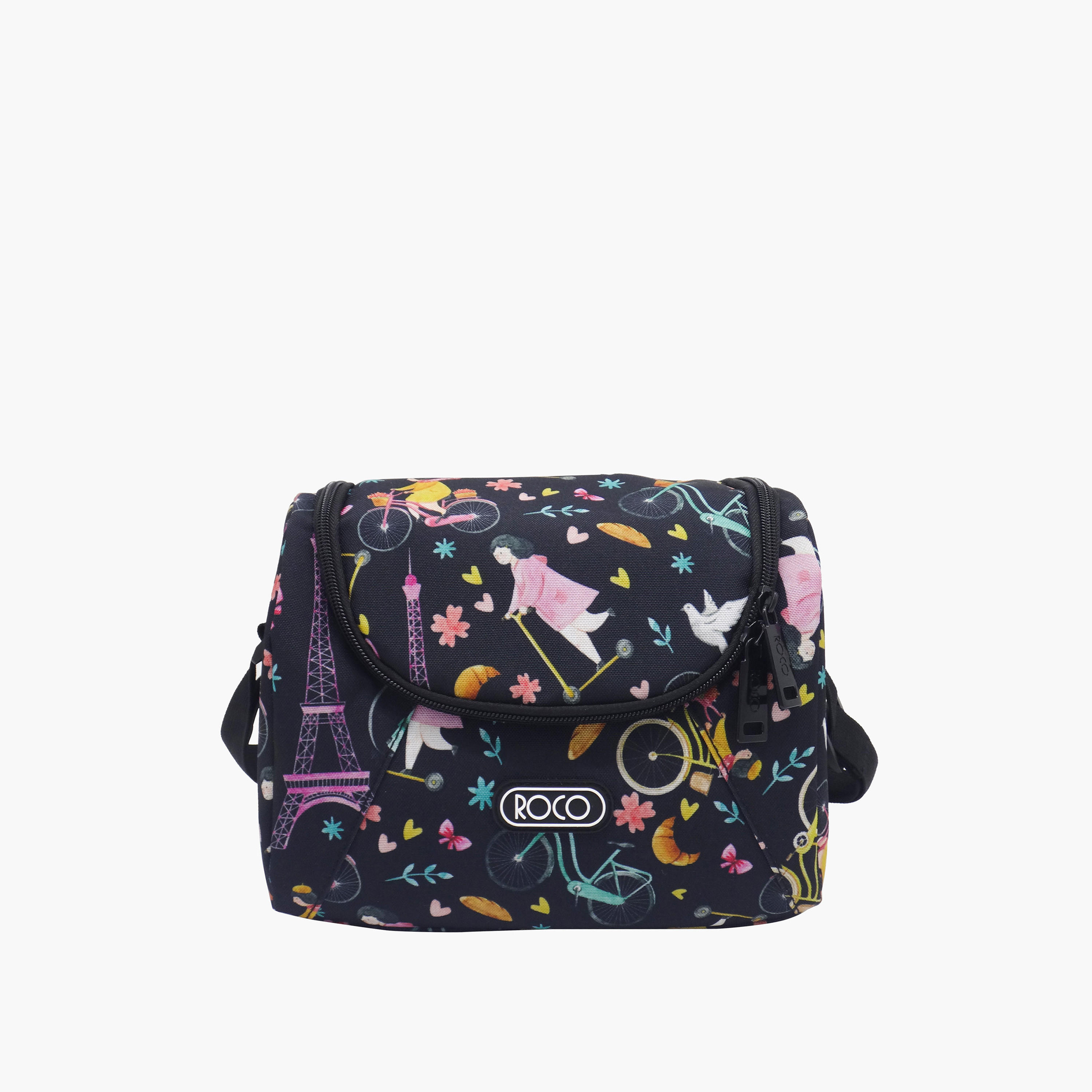 شنطة غداء بحزام قابل للتعديل وسحاب إغلاق وطبعات من روكو-school-lunchessentials-lunchbags-image-1