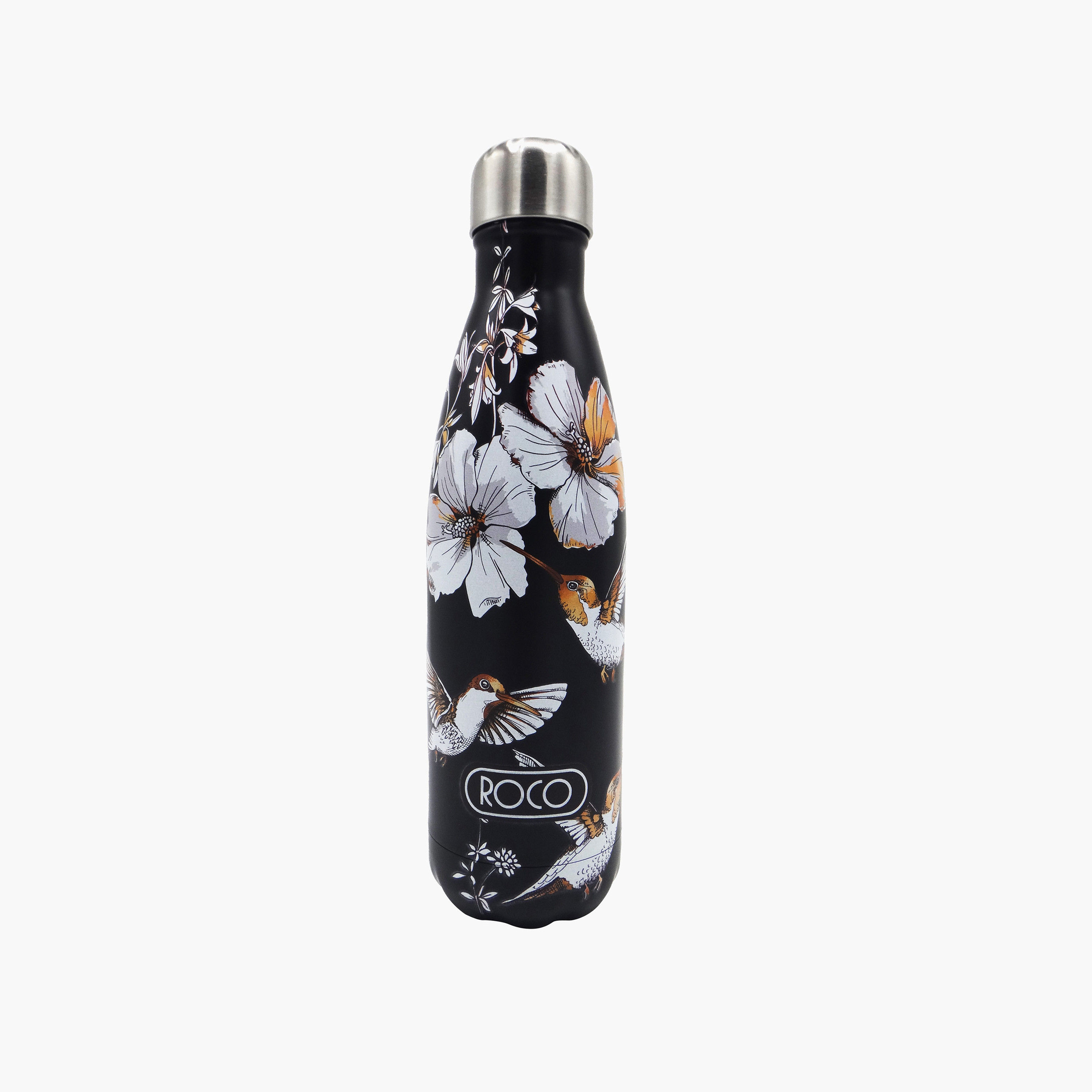 Roco Floral Print Stainless Steel Water Bottle-school-waterbottles-image-1