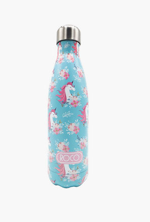 Roco Unicorn Print Stainless Steel Water Bottle-school-waterbottles-image-1