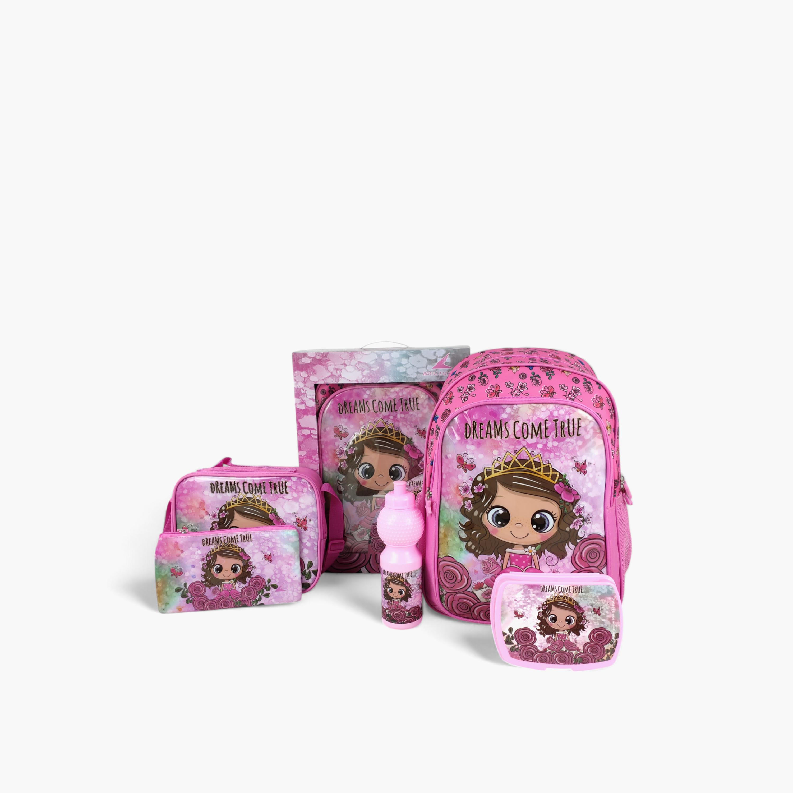 Royal Falcon 5-Piece Printed 16-inch Backpack Set - 41x30x17 cms-school-bagsandbackpacks-sets-image-1