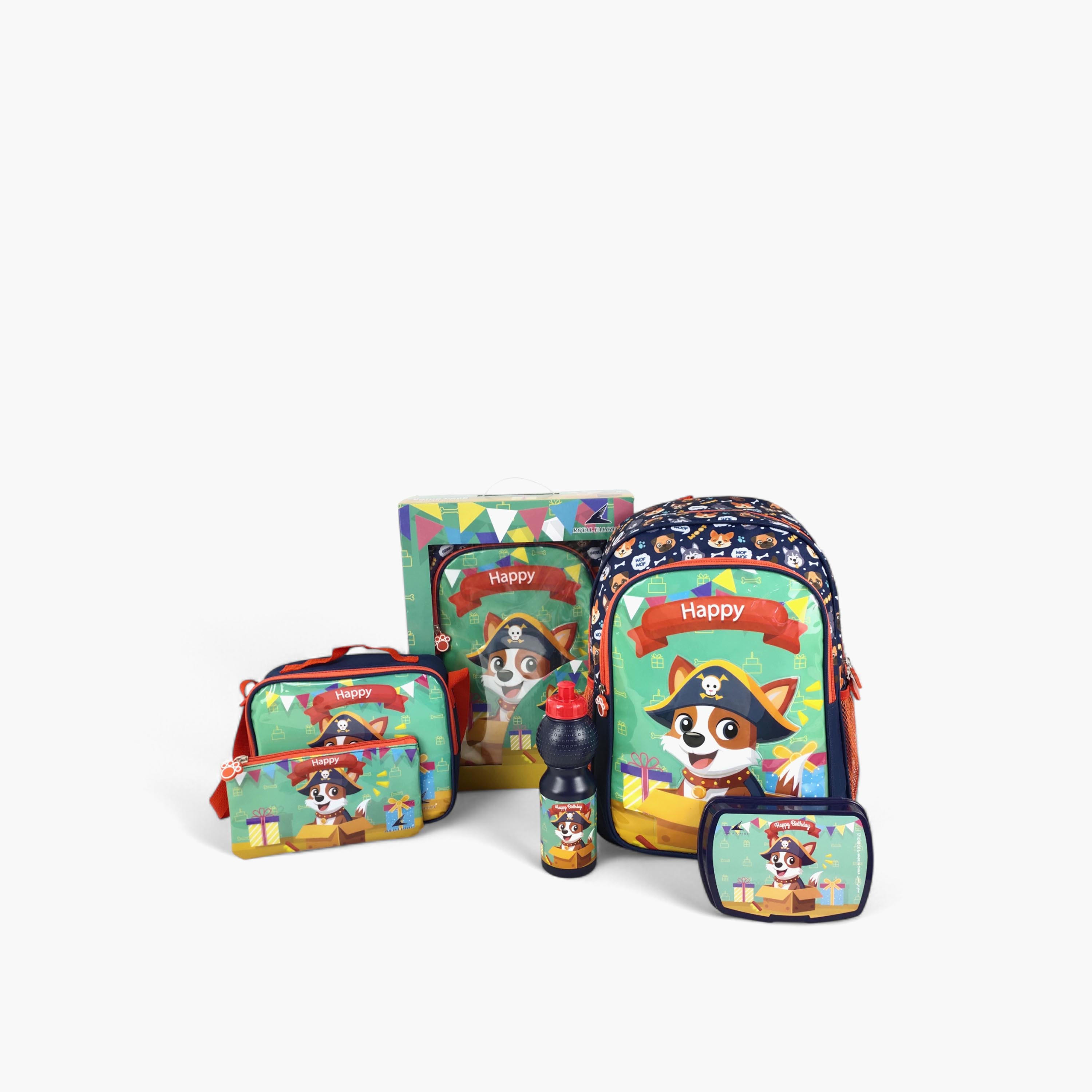 طقم شنطة ظهر 16 بوصة بطبعات باو باترول 5 قطع من رويال فالكون - 41x30x17 سم-school-bagsandbackpacks-sets-image-1