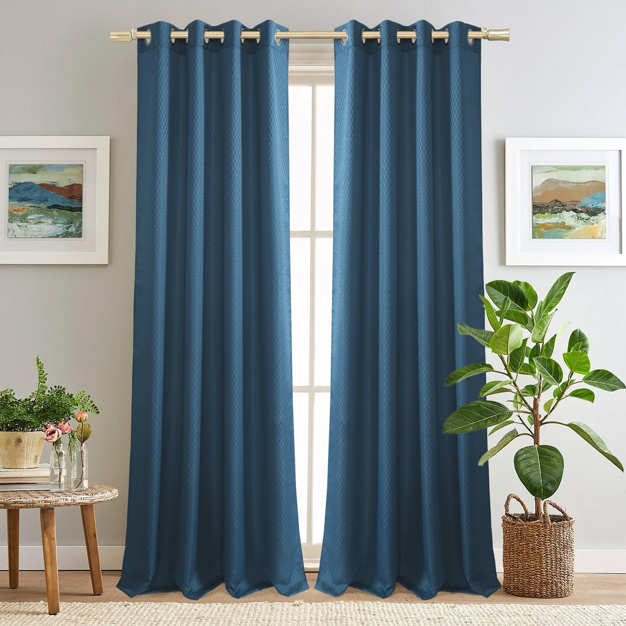 Textured Blackout Eyelet Curtain Panel-household-windows-curtains-image-9