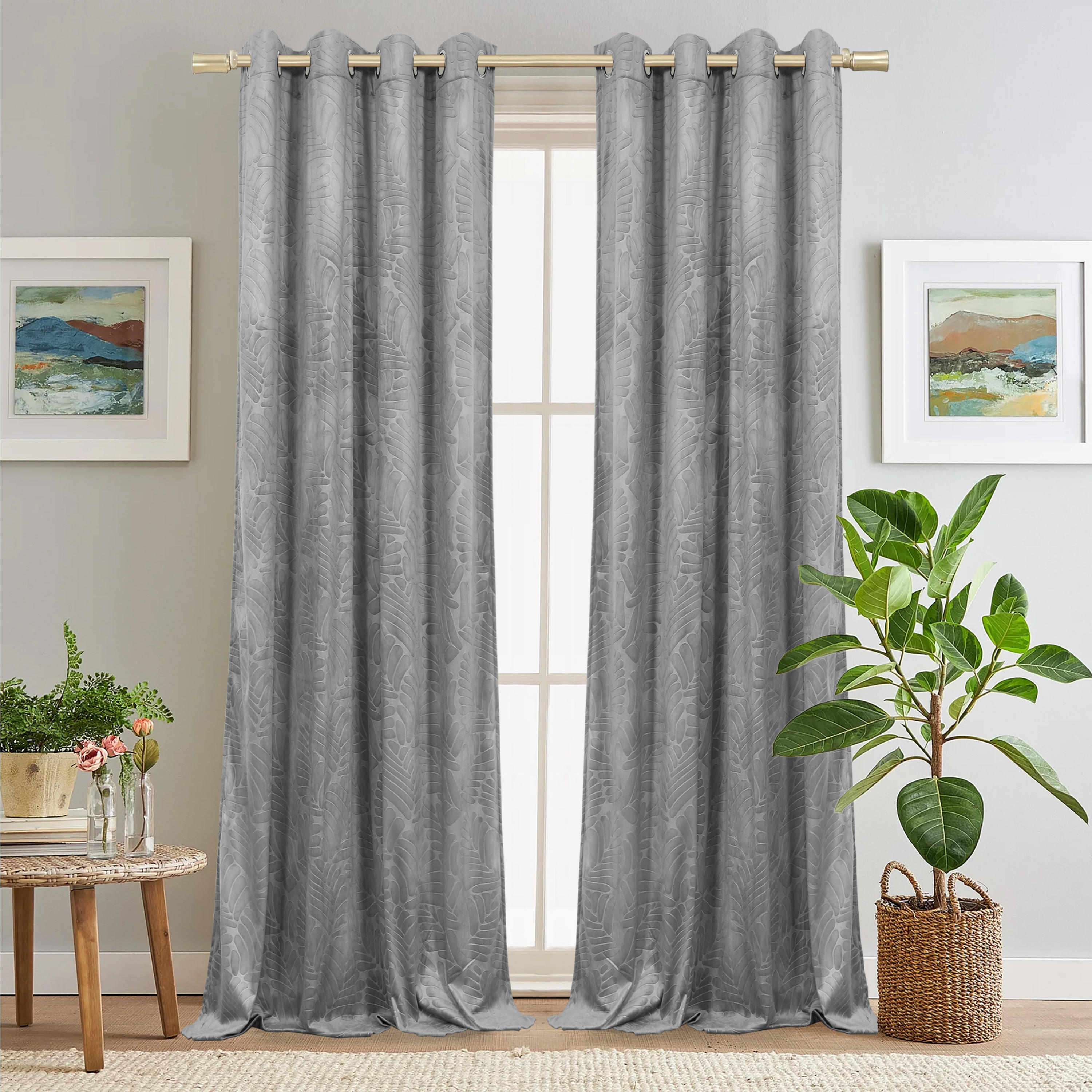 ستائر معتمة منقوشة بنسيج بارز-household-windows-curtains-image-5