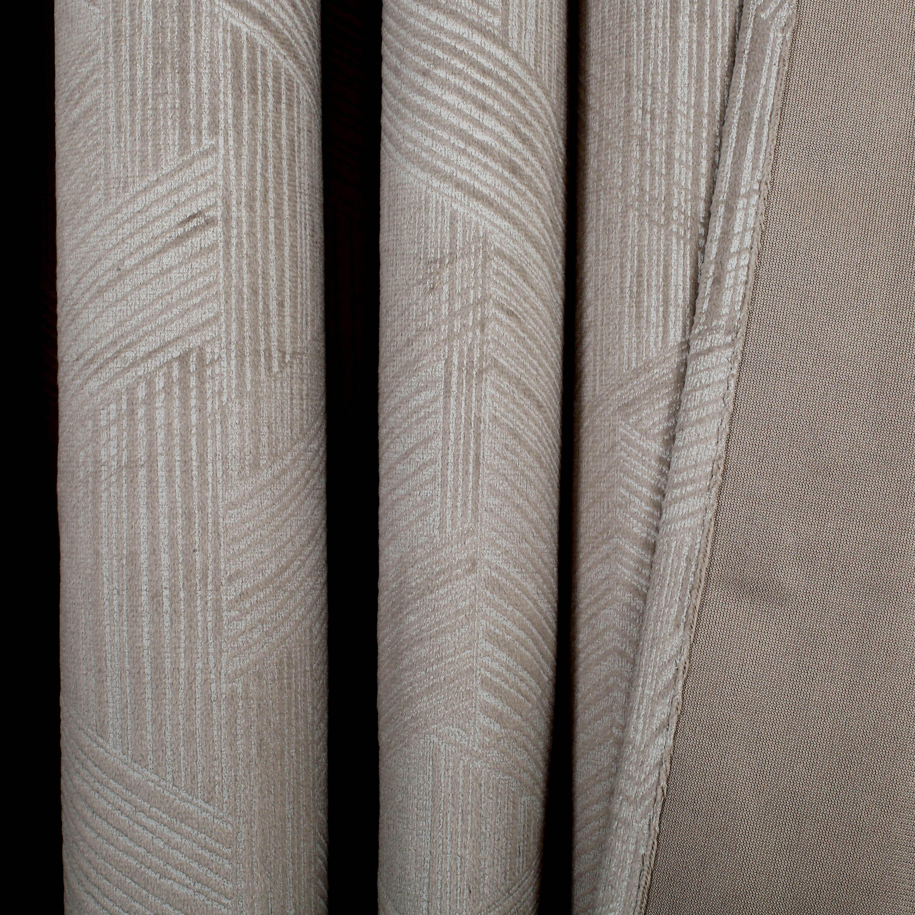 Geometric Pattern Eyelet Curtain Set-household-windows-curtains-image-4