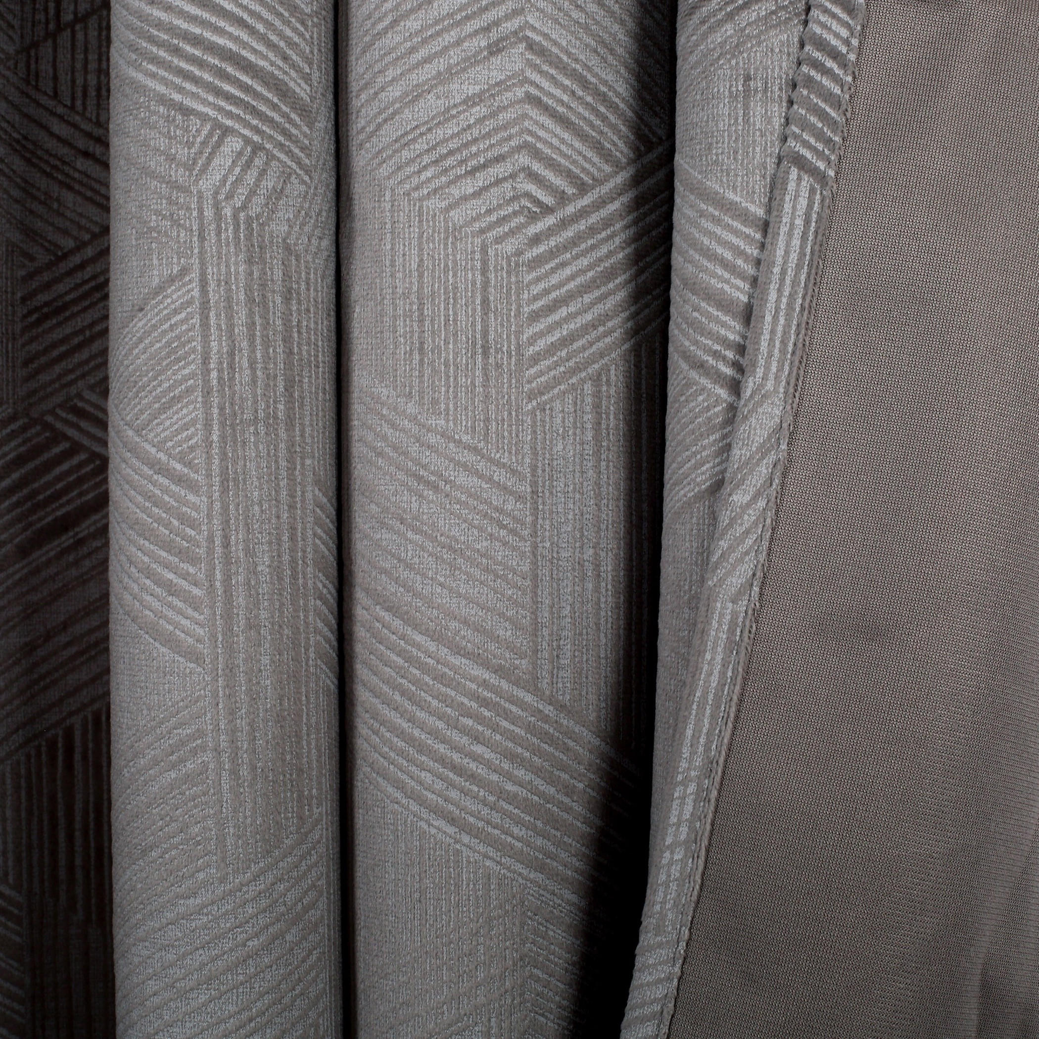 Geometric Pattern Eyelet Curtain Set-household-windows-curtains-image-10