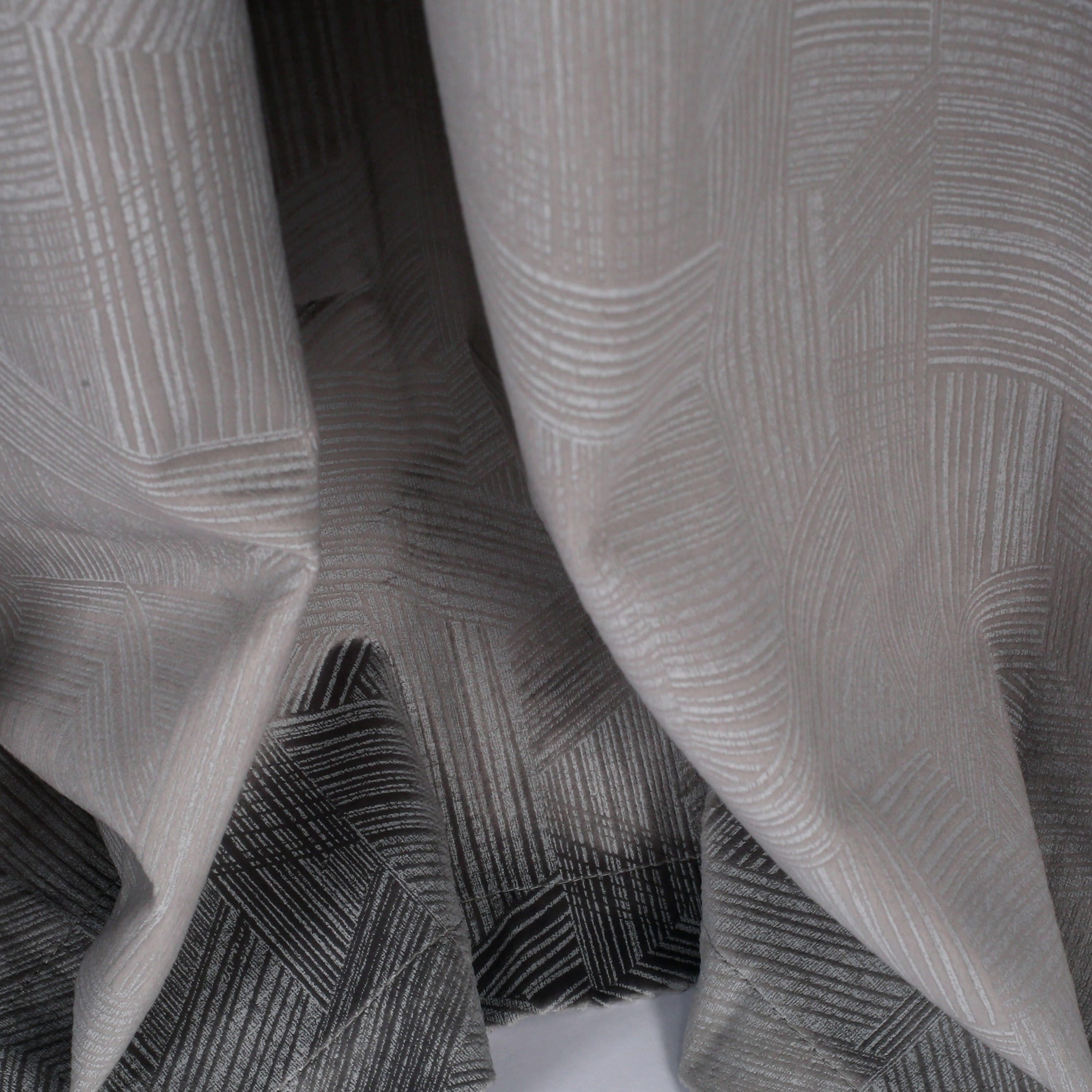 Geometric Pattern Eyelet Curtain Set-household-windows-curtains-image-12