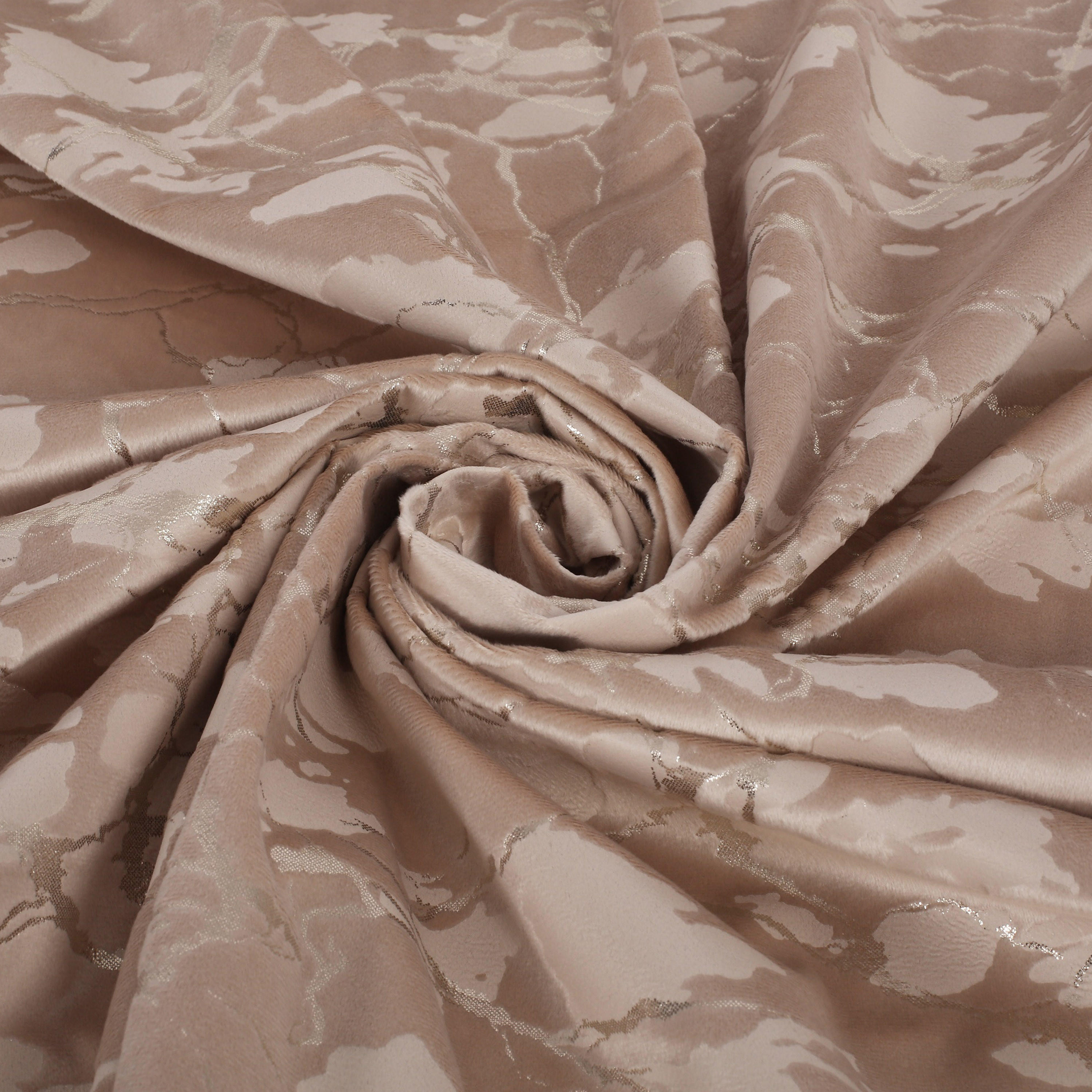 زوج ستائر مخملية بحلقات معدنية وورق ذهبي-household-windows-curtains-image-4