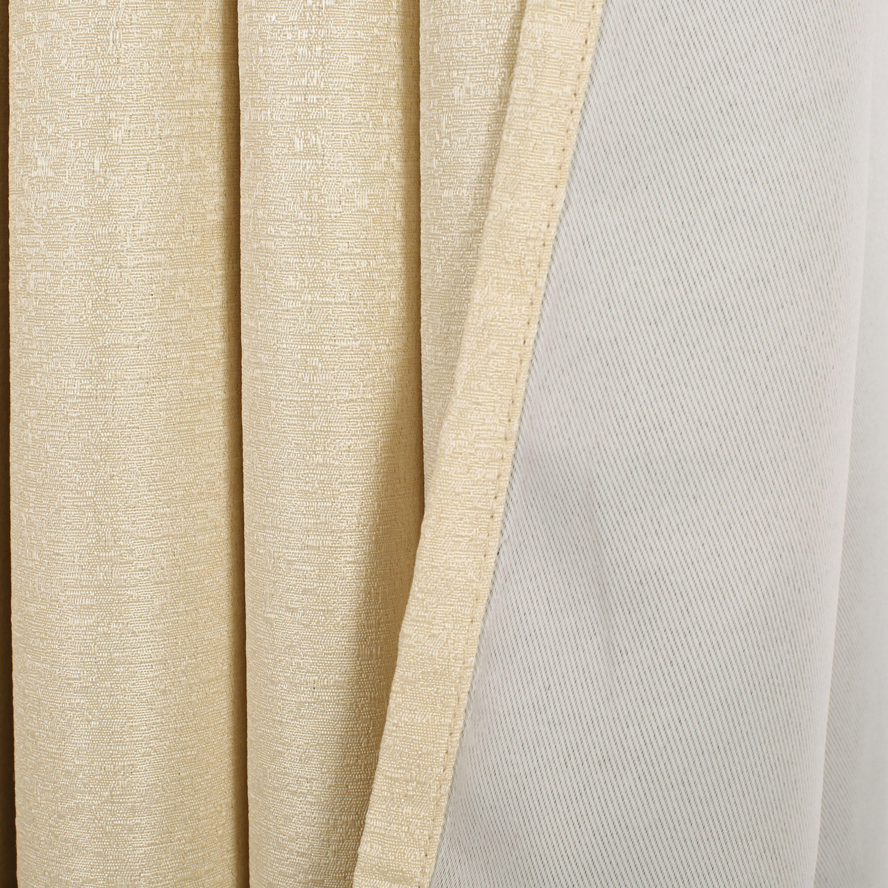 ستارة معتمة جزئياً بنسيج مزخرف وحلقات-household-windows-curtains-image-4