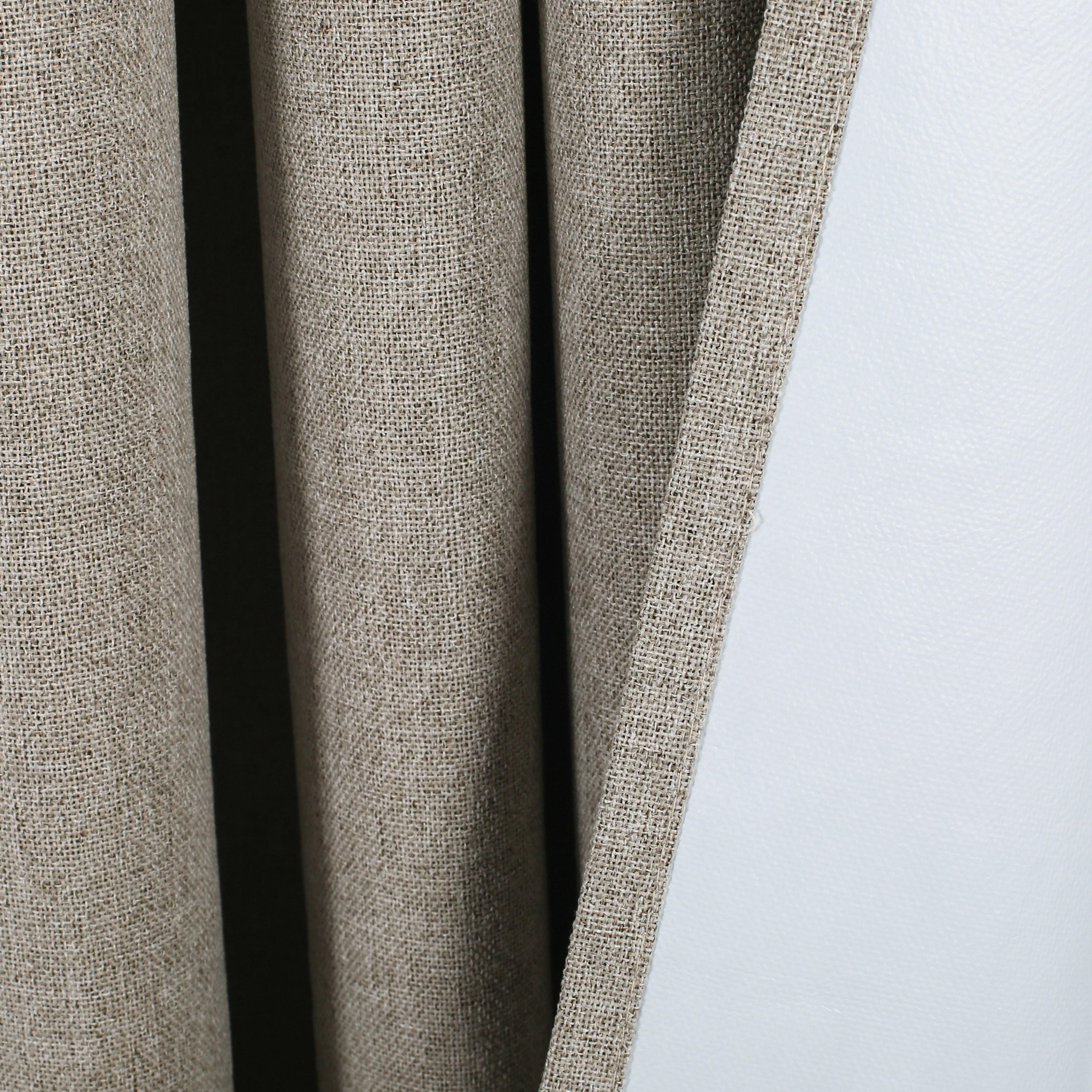 Single Panel Linen Blend Eyelet Curtains-household-windows-curtains-image-4