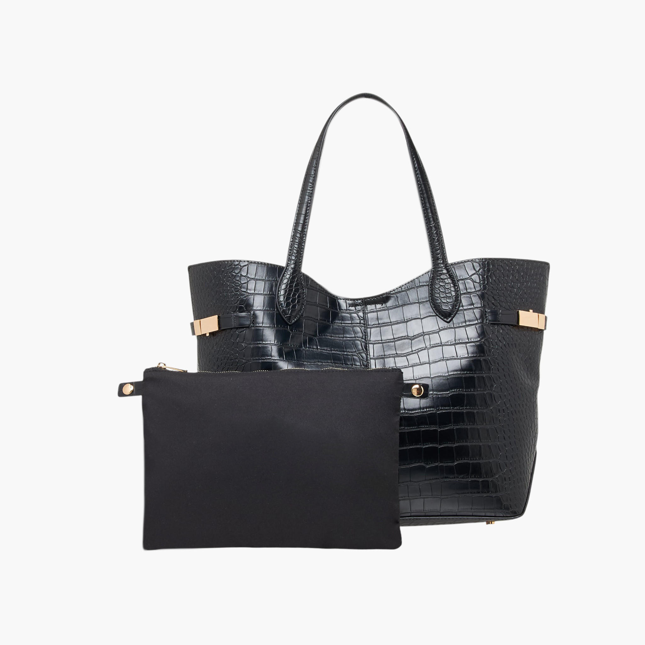 شنطة تسوق بملمس جلد حيوانات مع محفظة تيا من ساشا-women-bagsandwallets-handbags-image-1