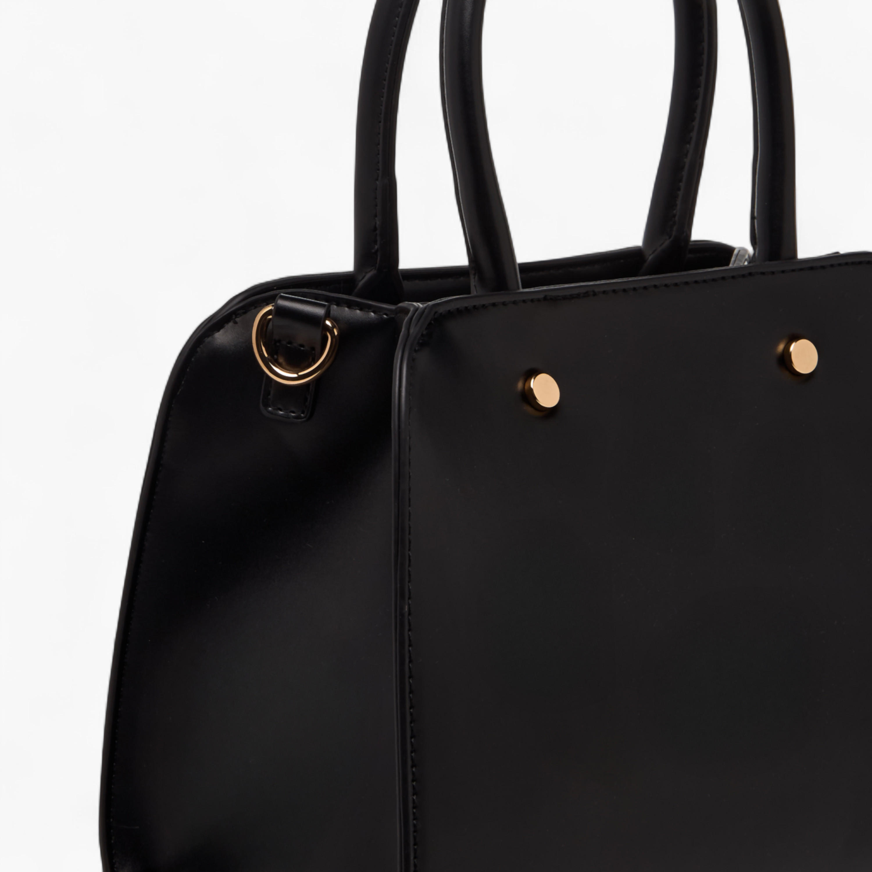 Sasha Textured Satchel Bag with Double Handle-women-bagsandwallets-handbags-image-6