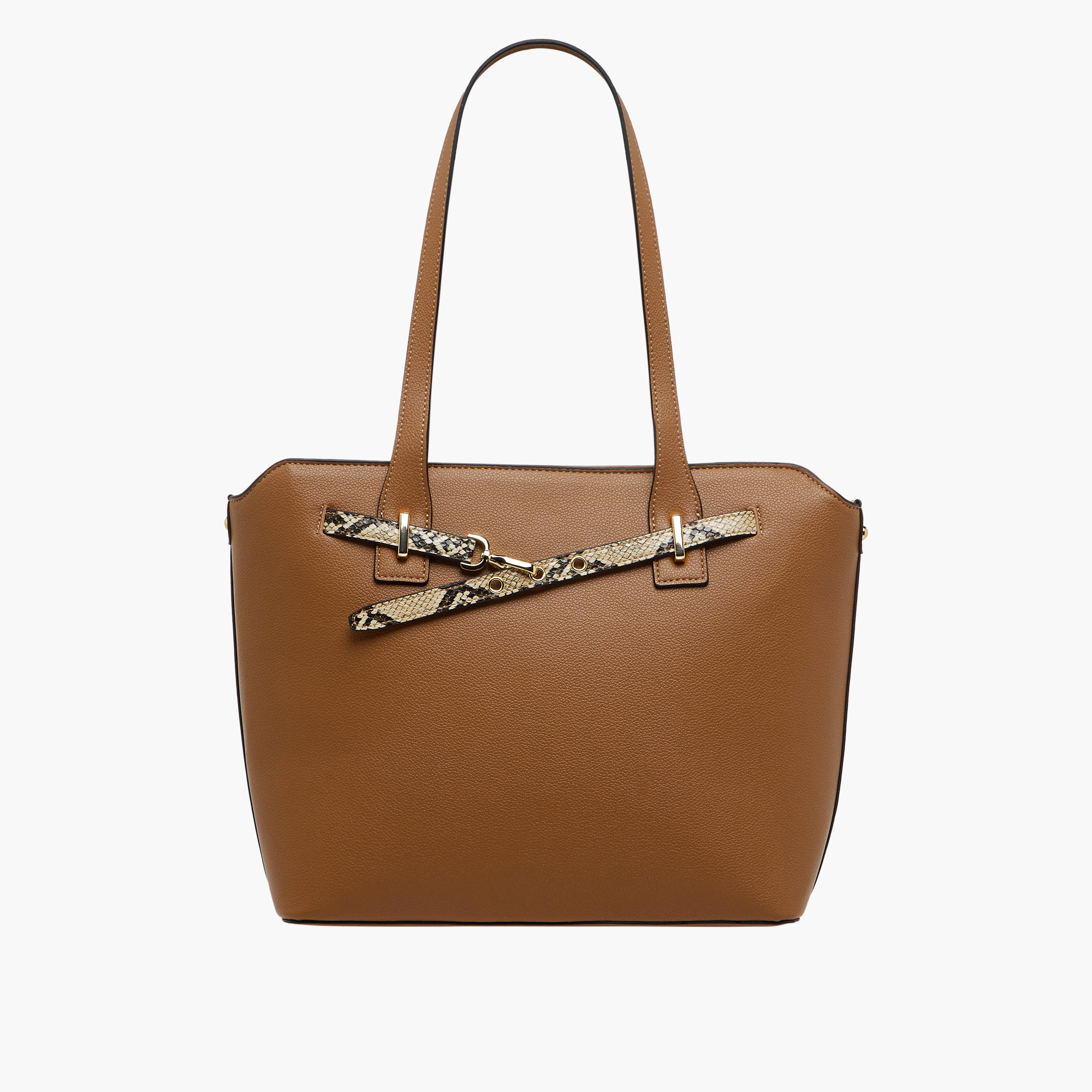 شنطة توتي بتفاصيل حزام حيوانات بارزة الملمس مع مقابض من ساشا-women-bagsandwallets-handbags-image-1