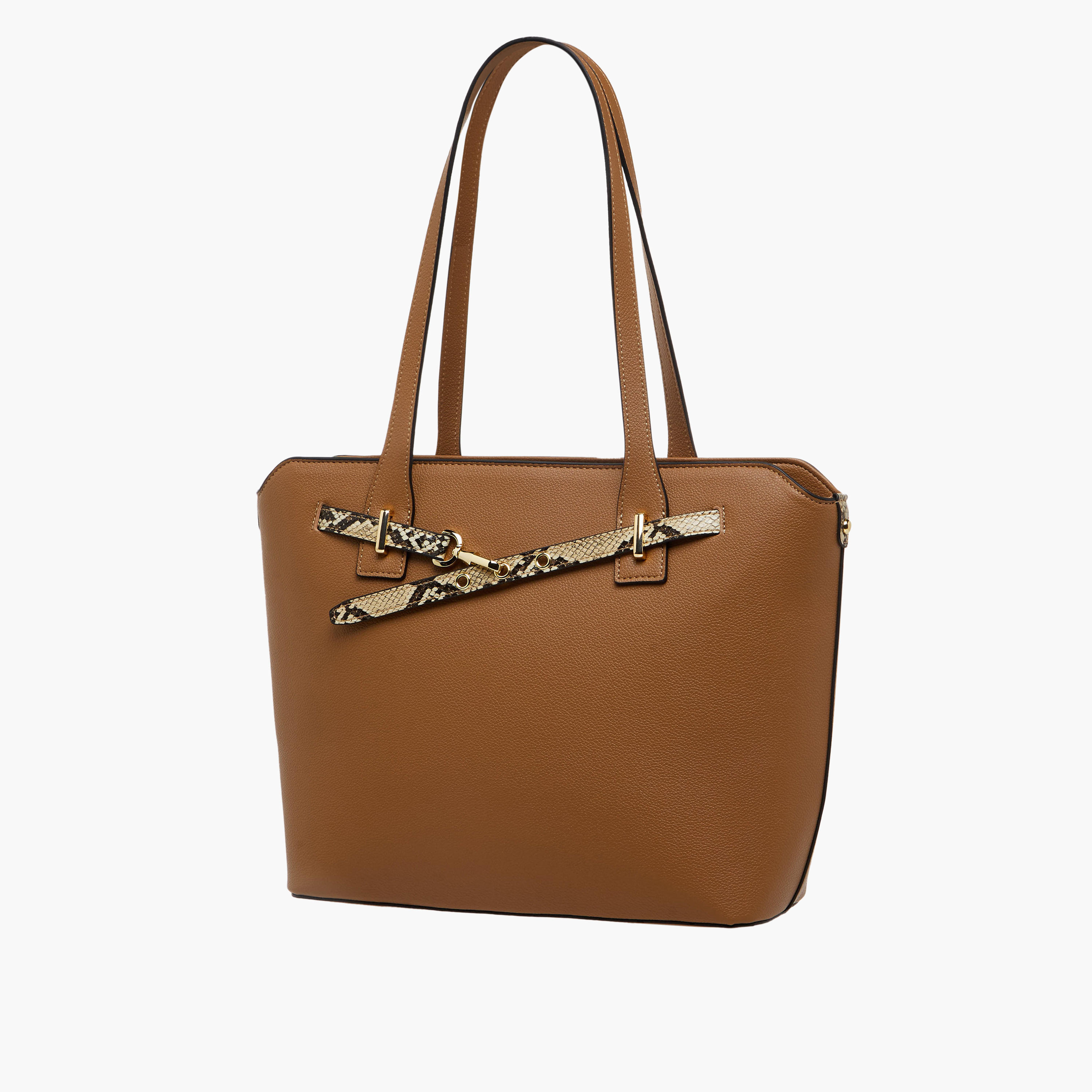شنطة توتي بتفاصيل حزام حيوانات بارزة الملمس مع مقابض من ساشا-women-bagsandwallets-handbags-image-3