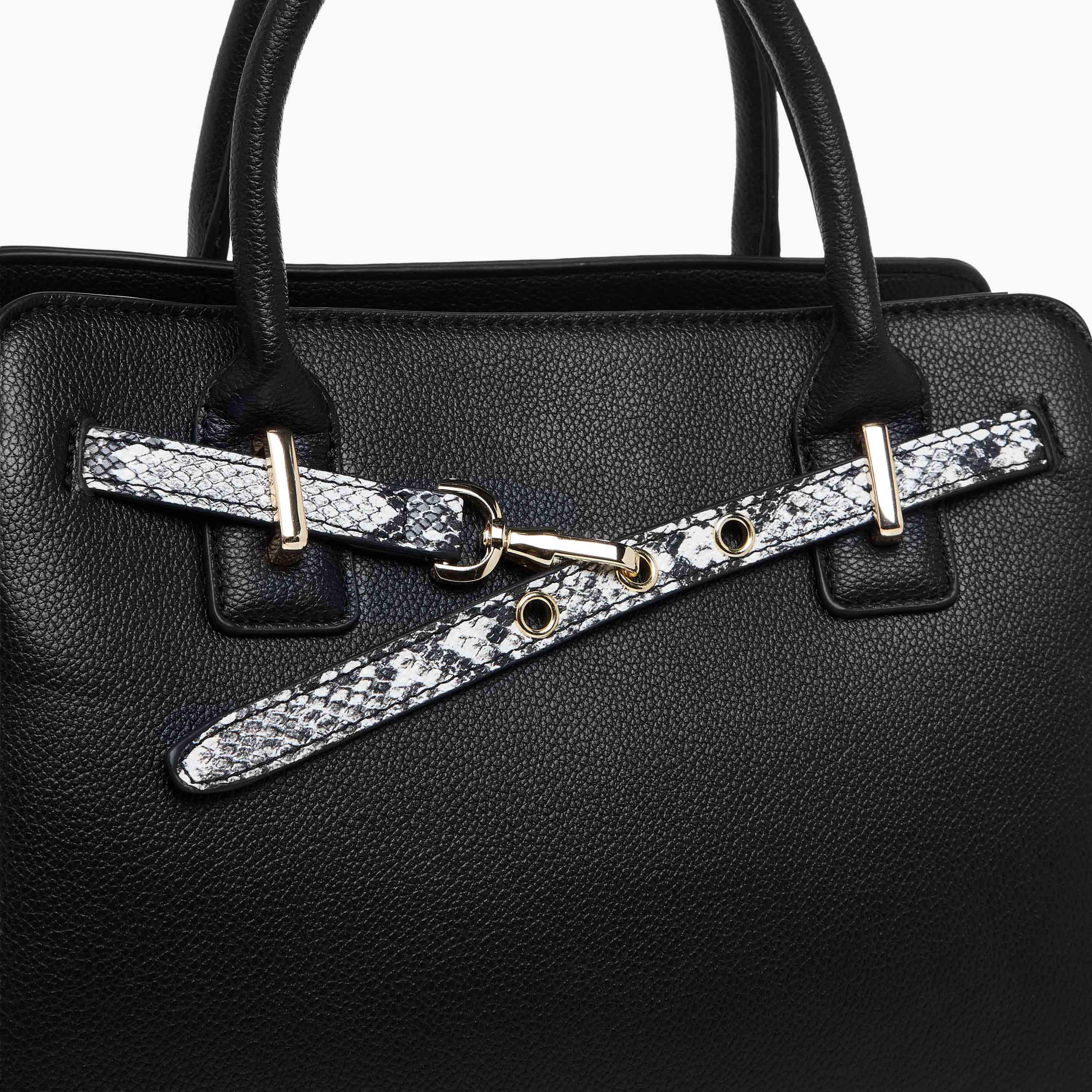 Sasha Animal Textured Panel Detail Tote Bag with Handles-women-bagsandwallets-handbags-image-5