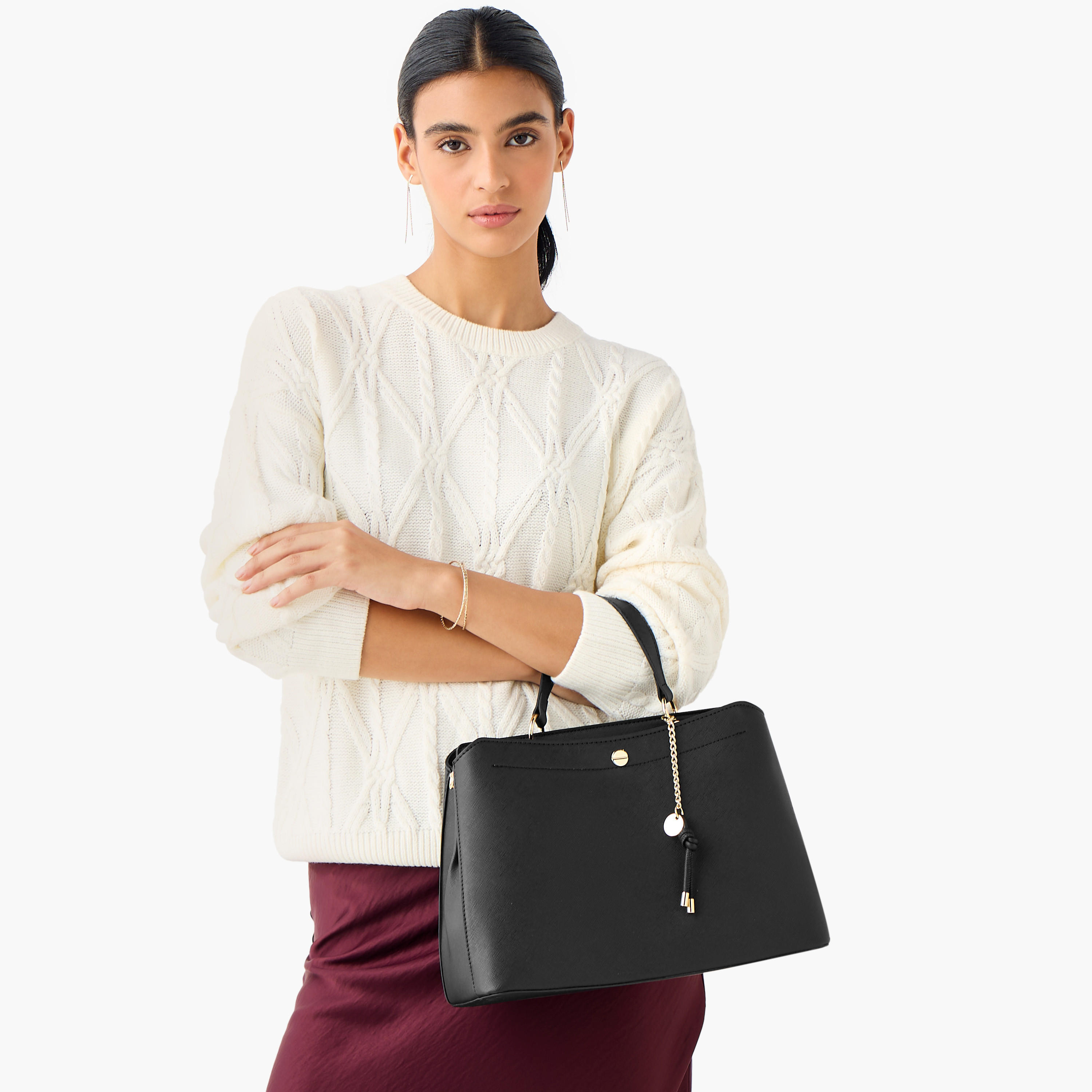 شنطة توتي بارزة الملمس بحزام قابل للفصل من ساشا-women-bagsandwallets-handbags-image-2