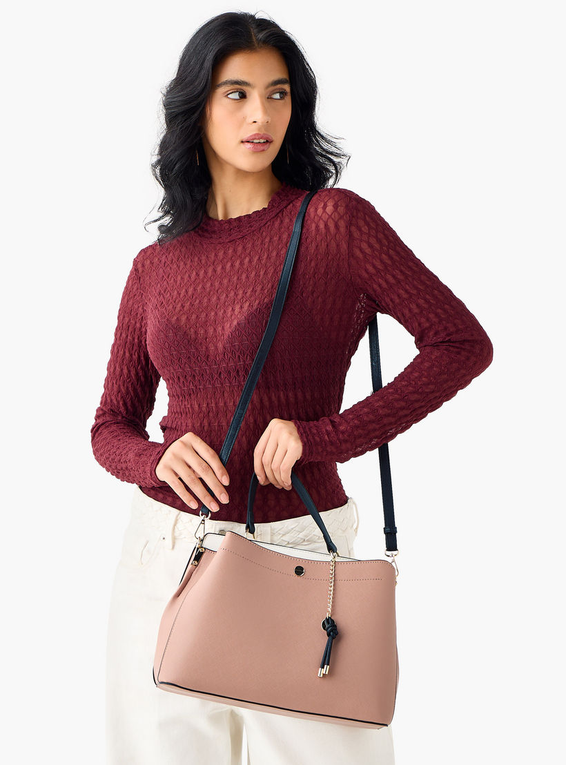 Sasha Textured Tote Bag with Detachable Strap-women-bagsandwallets-handbags-image-2