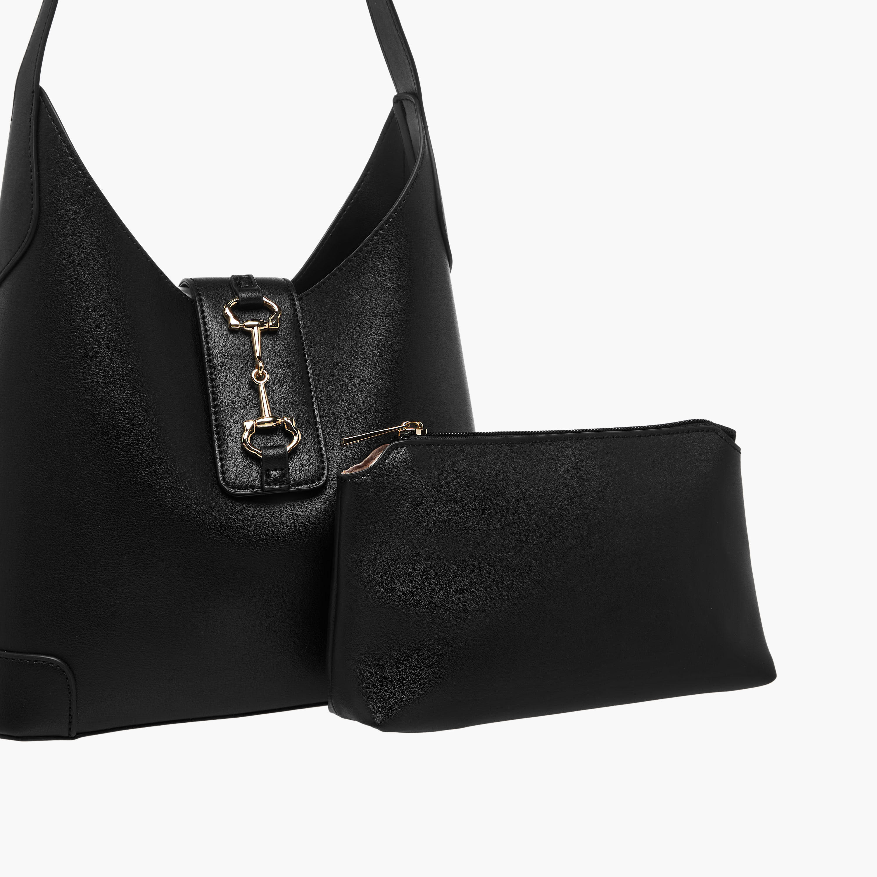 Sasha Kodes Solid Hobo Bag with Pouch-women-bagsandwallets-handbags-image-6