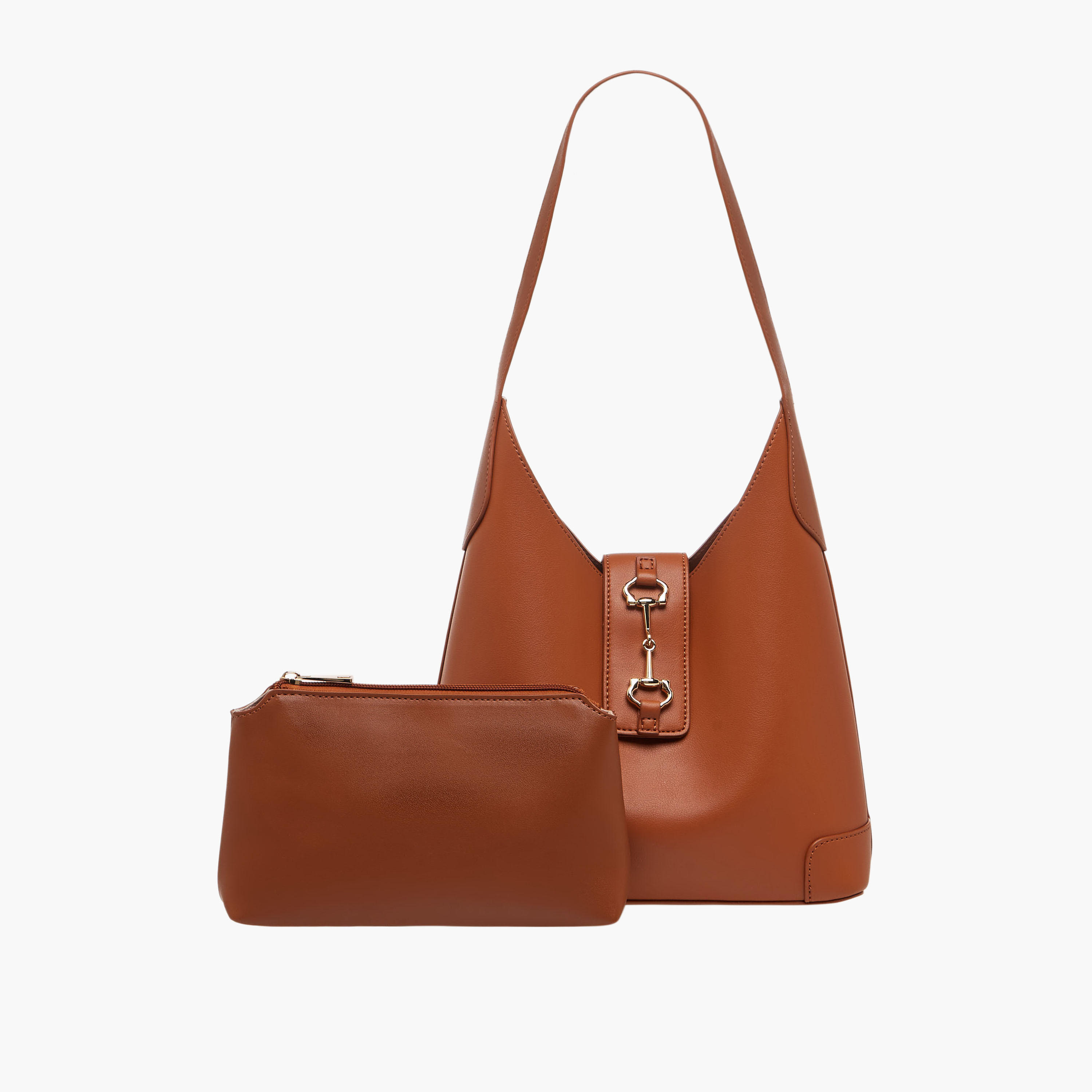 Sasha Monotone Hobo Bag with Handle and Pouch-women-bagsandwallets-handbags-image-1