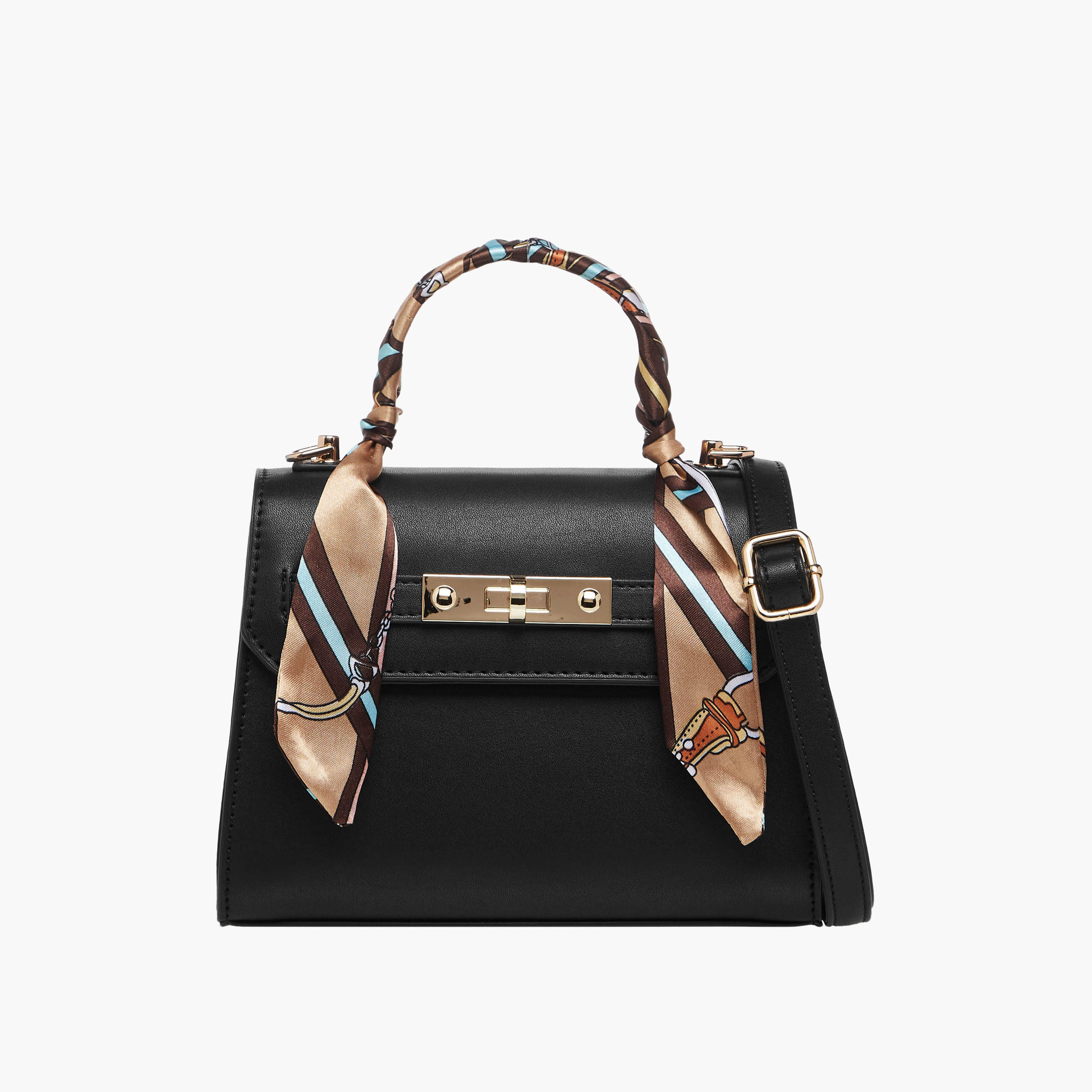 Sasha Kodes Scarf Accent Crossbody Bag with Detachable Strap-women-bagsandwallets-handbags-image-1