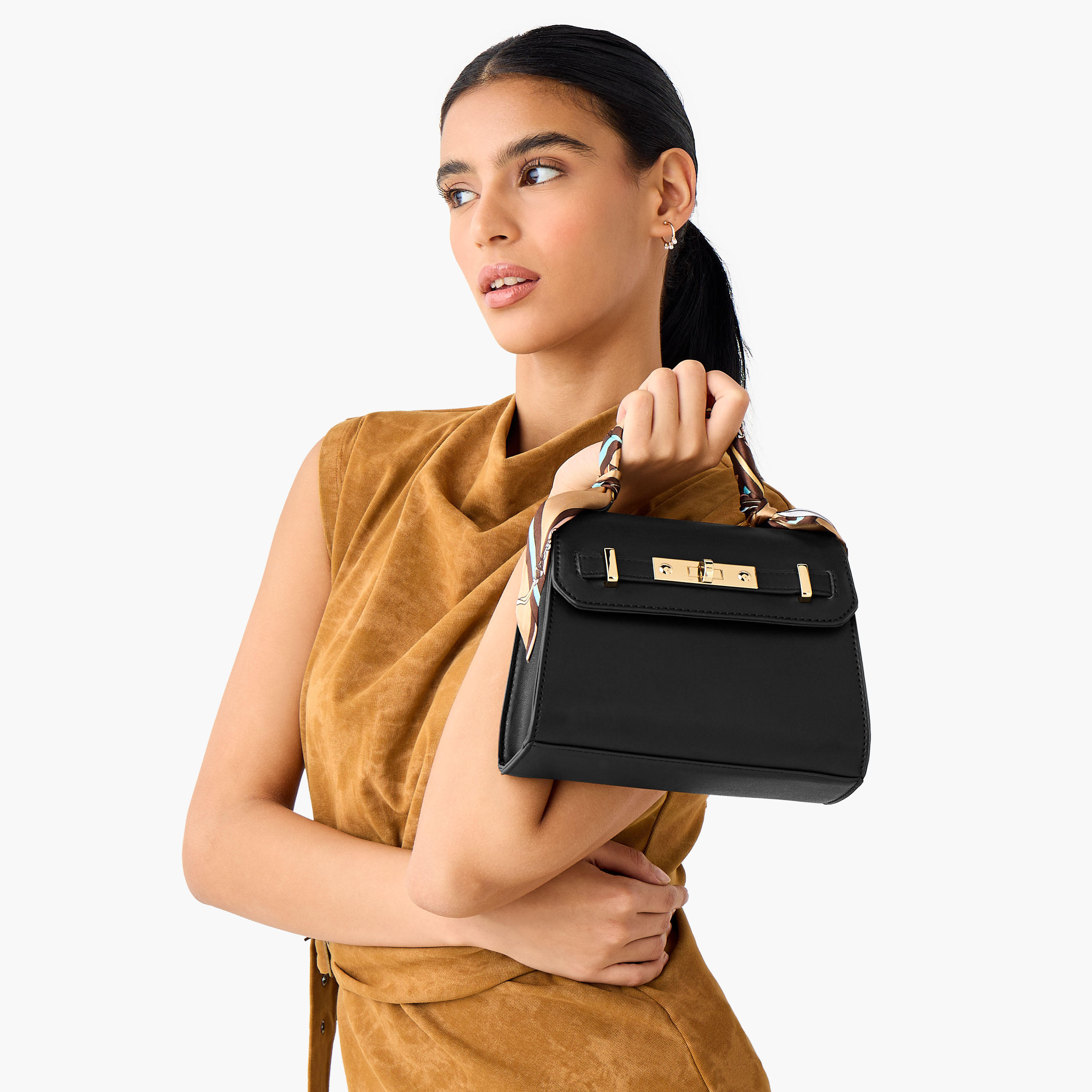Sasha Kodes Scarf Accent Crossbody Bag with Detachable Strap-women-bagsandwallets-handbags-image-2