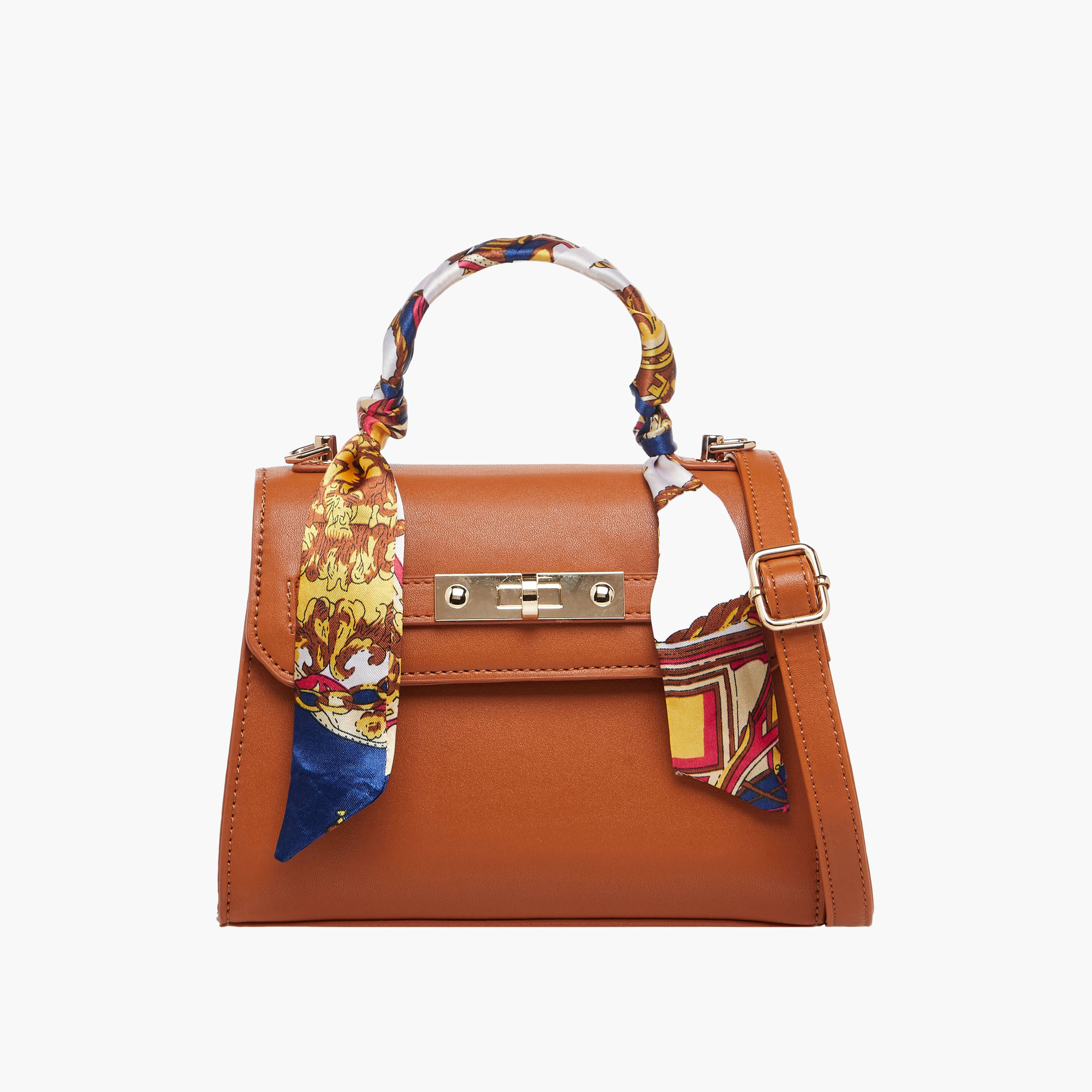 Sasha Scarf Detail Crossbody Bag with Handle-women-bagsandwallets-handbags-image-1
