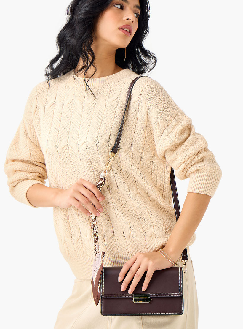 شنطة كروس بودي سادة بحزام قابل للفصل كودس من ساشا-women-bagsandwallets-handbags-image-2
