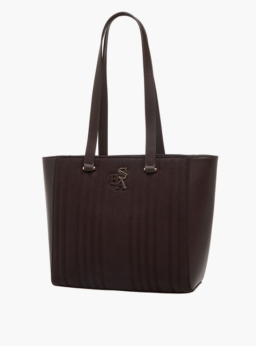 شنطة توتي بارزة الملمس بمقابض مزدوجة كودس من ساشا-women-bagsandwallets-handbags-image-3