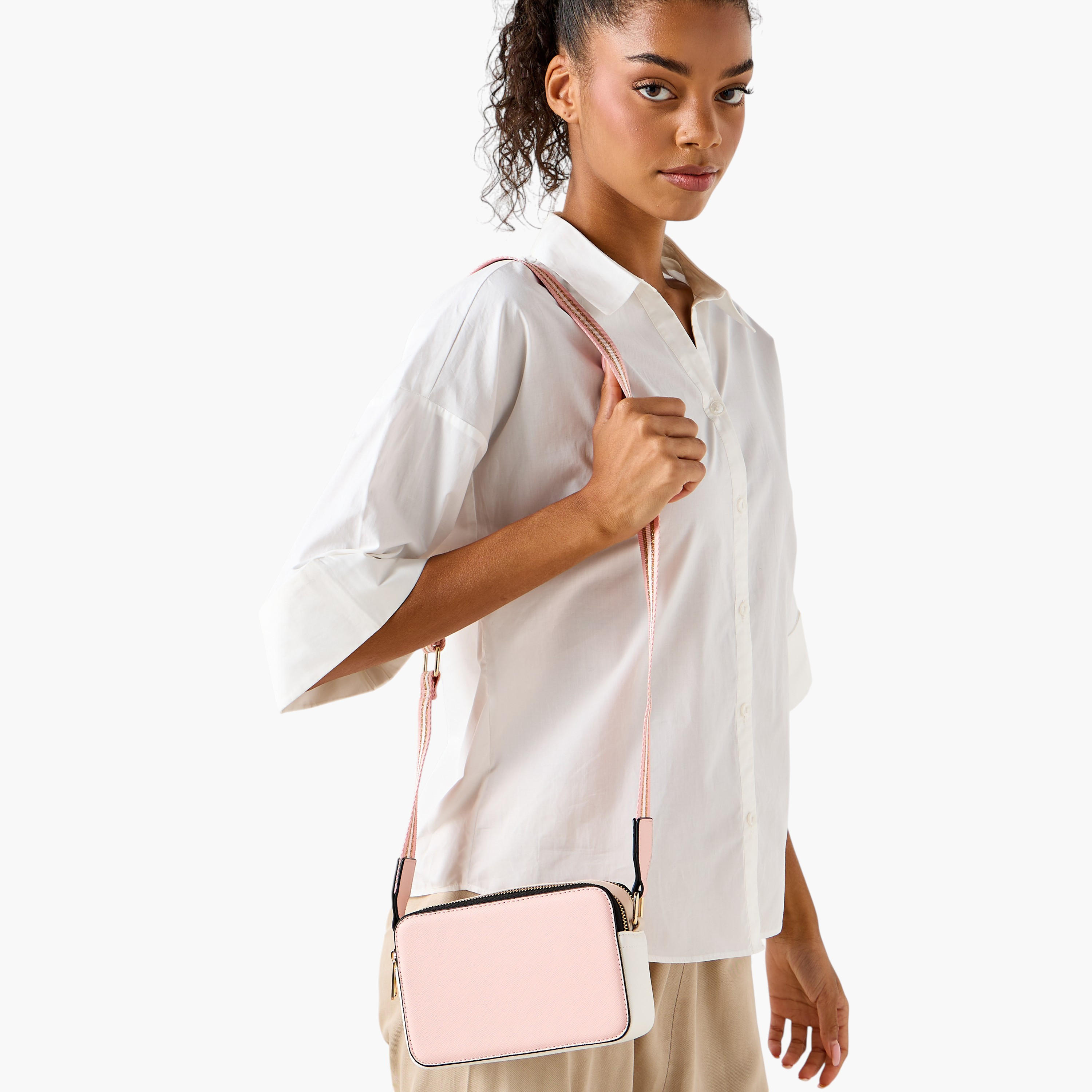 Sasha Kodes Colourblock Crossbody Bag with Adjustable Strap-women-bagsandwallets-handbags-image-2
