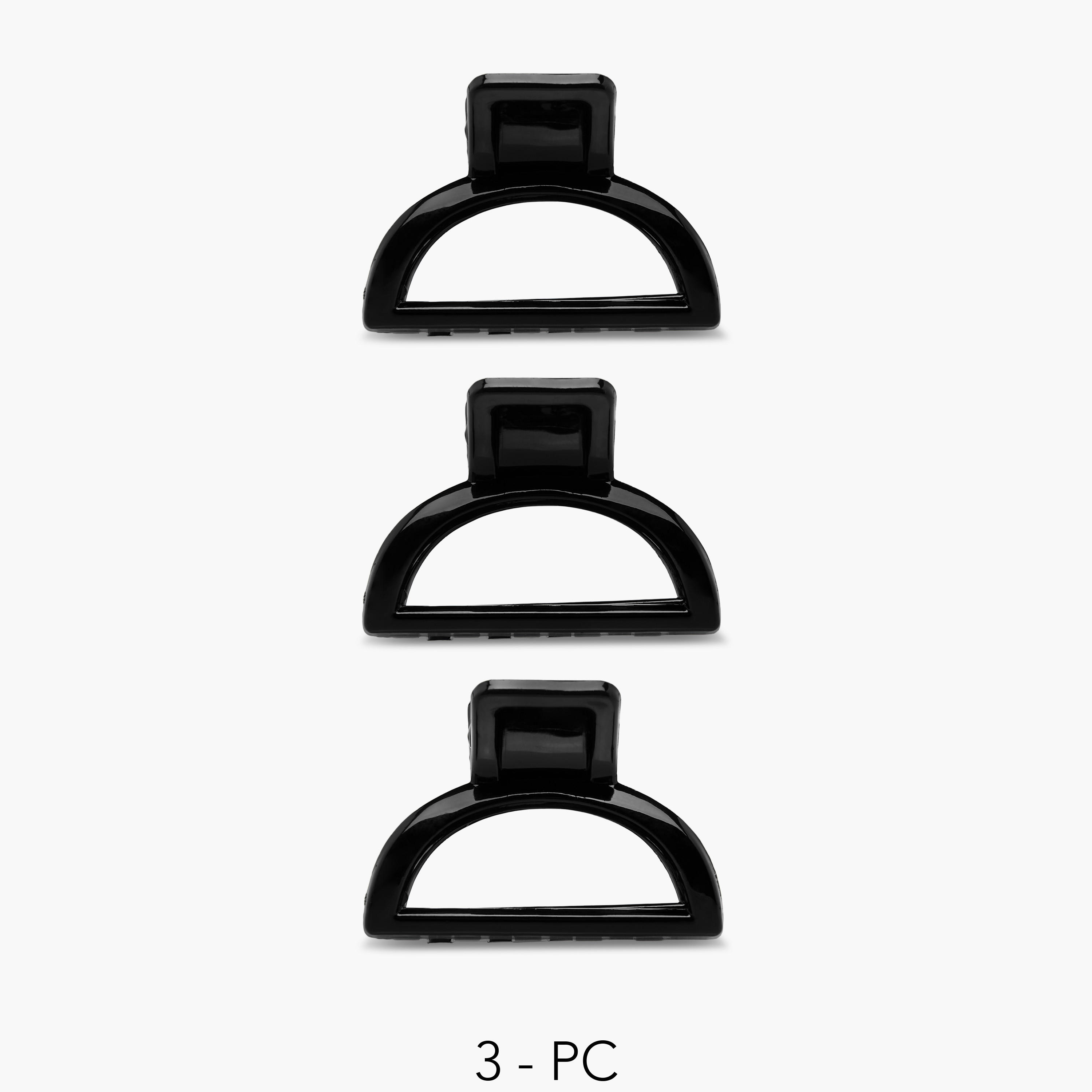 Pack of 3 Hollow Hair Clamp with Matte Finish-women-hairaccessories-clamps-image-1