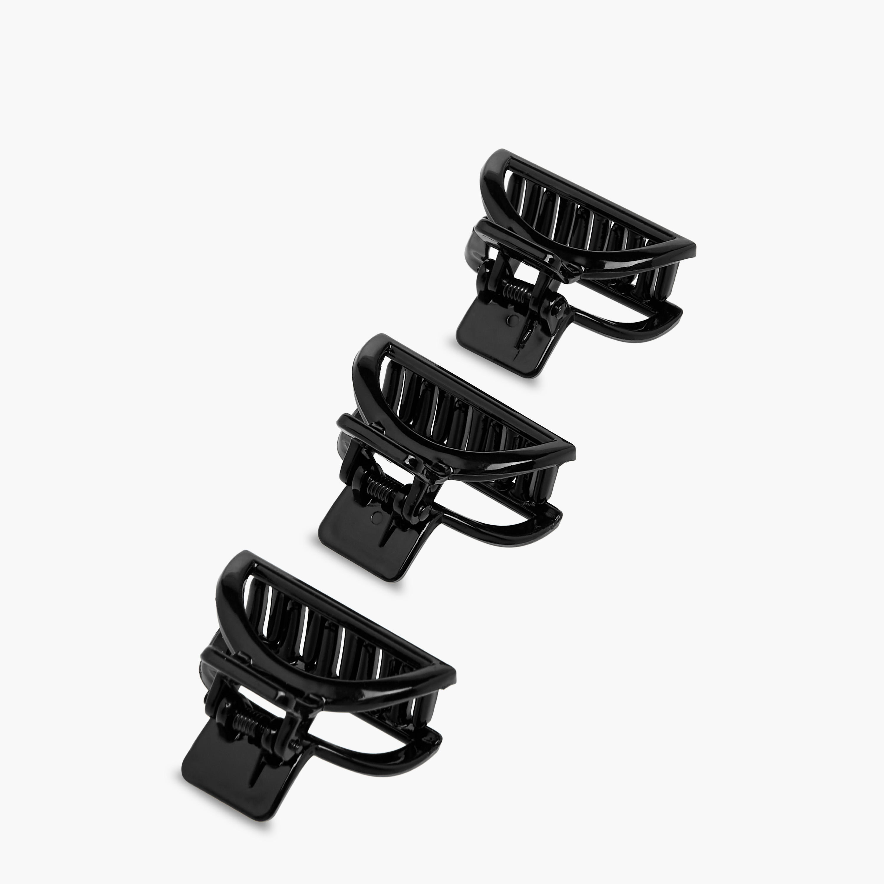 Pack of 3 Hollow Hair Clamp with Matte Finish-women-hairaccessories-clamps-image-3