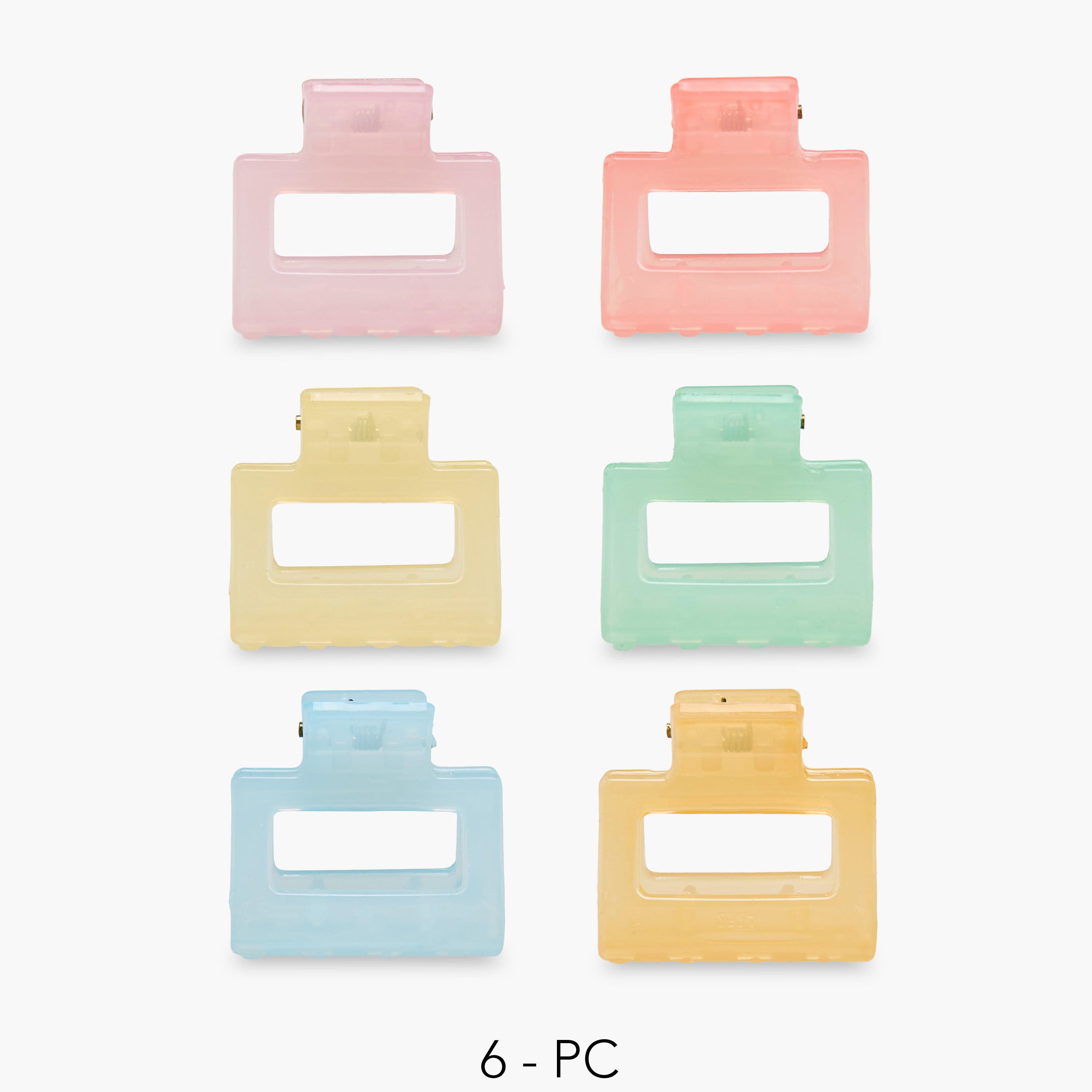 Pack of 6 Rectangle Shape Hair Clamp-women-hairaccessories-clamps-image-1