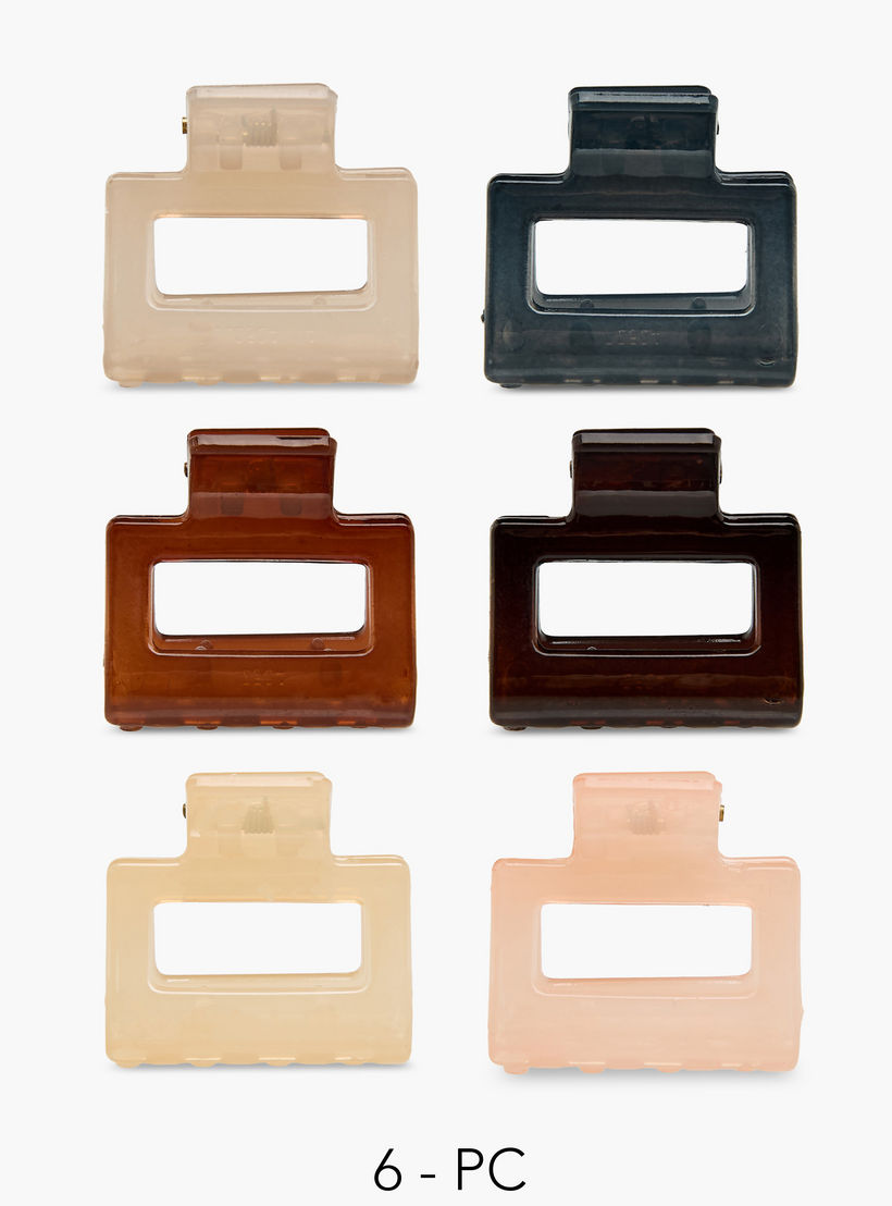 Pack of 6 Rectangle Shape Hair Clamp-women-hairaccessories-clamps-image-1