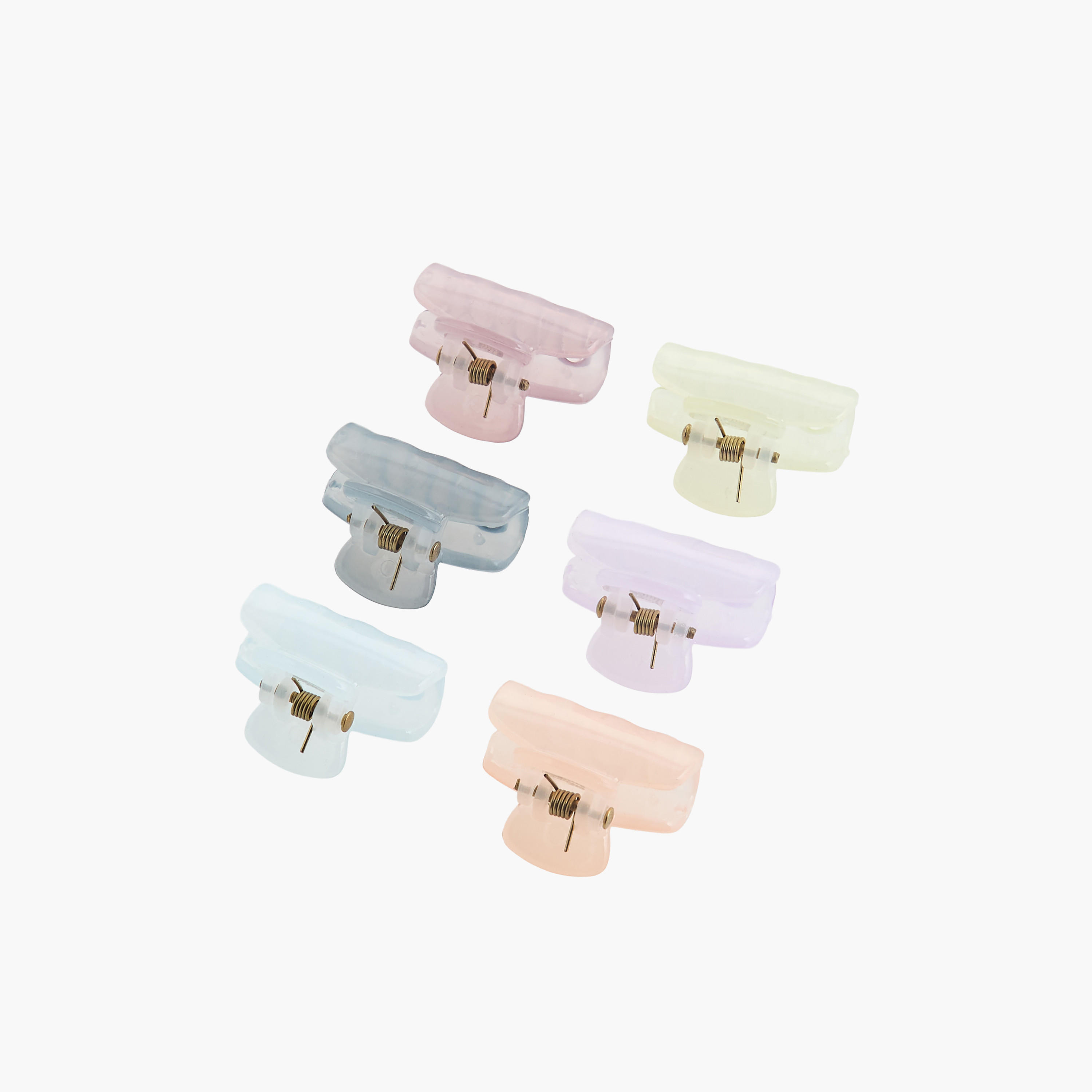Pack of 6 Hair Clamps with Marble Print-women-hairaccessories-clamps-image-5