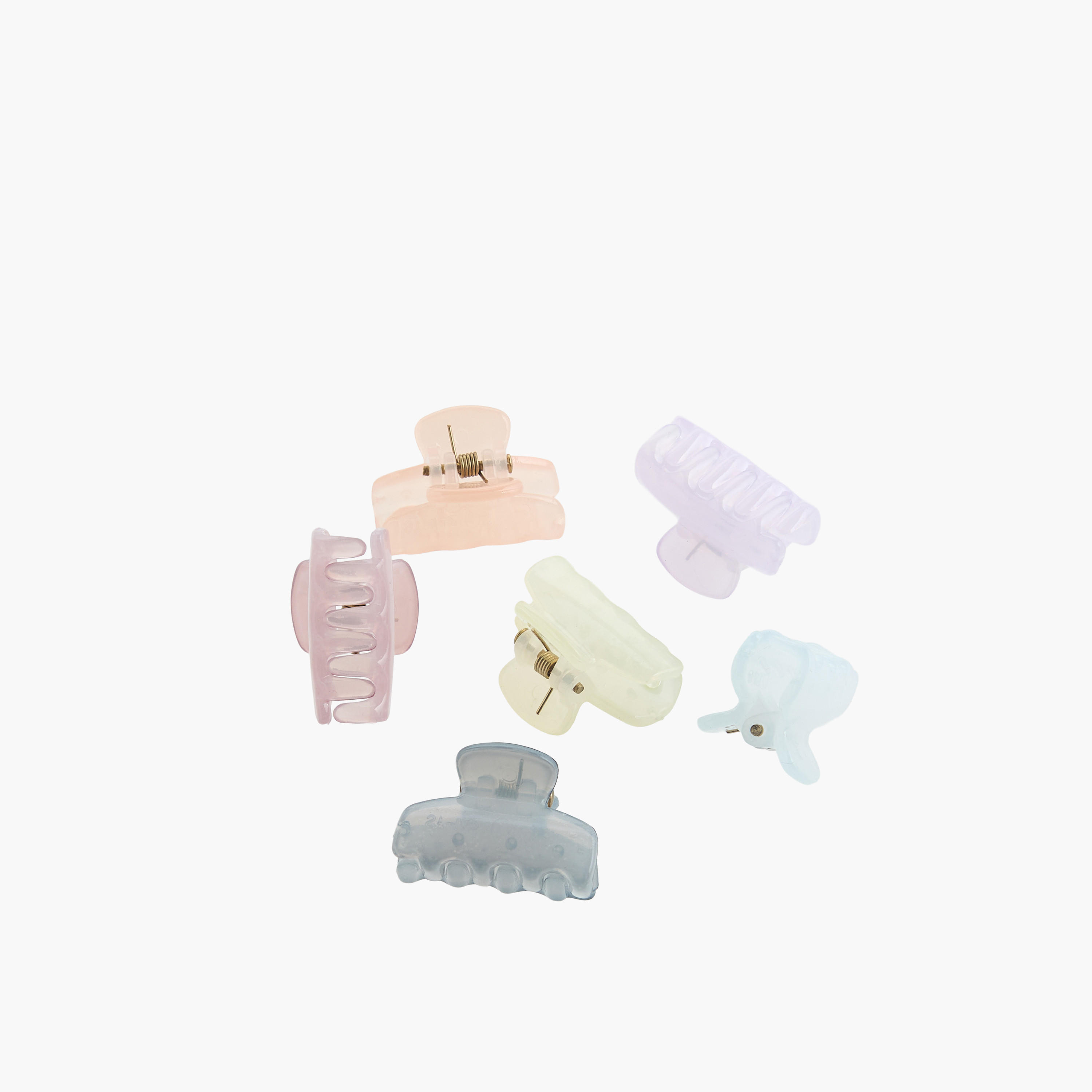Pack of 6 Hair Clamps with Marble Print-women-hairaccessories-clamps-image-6