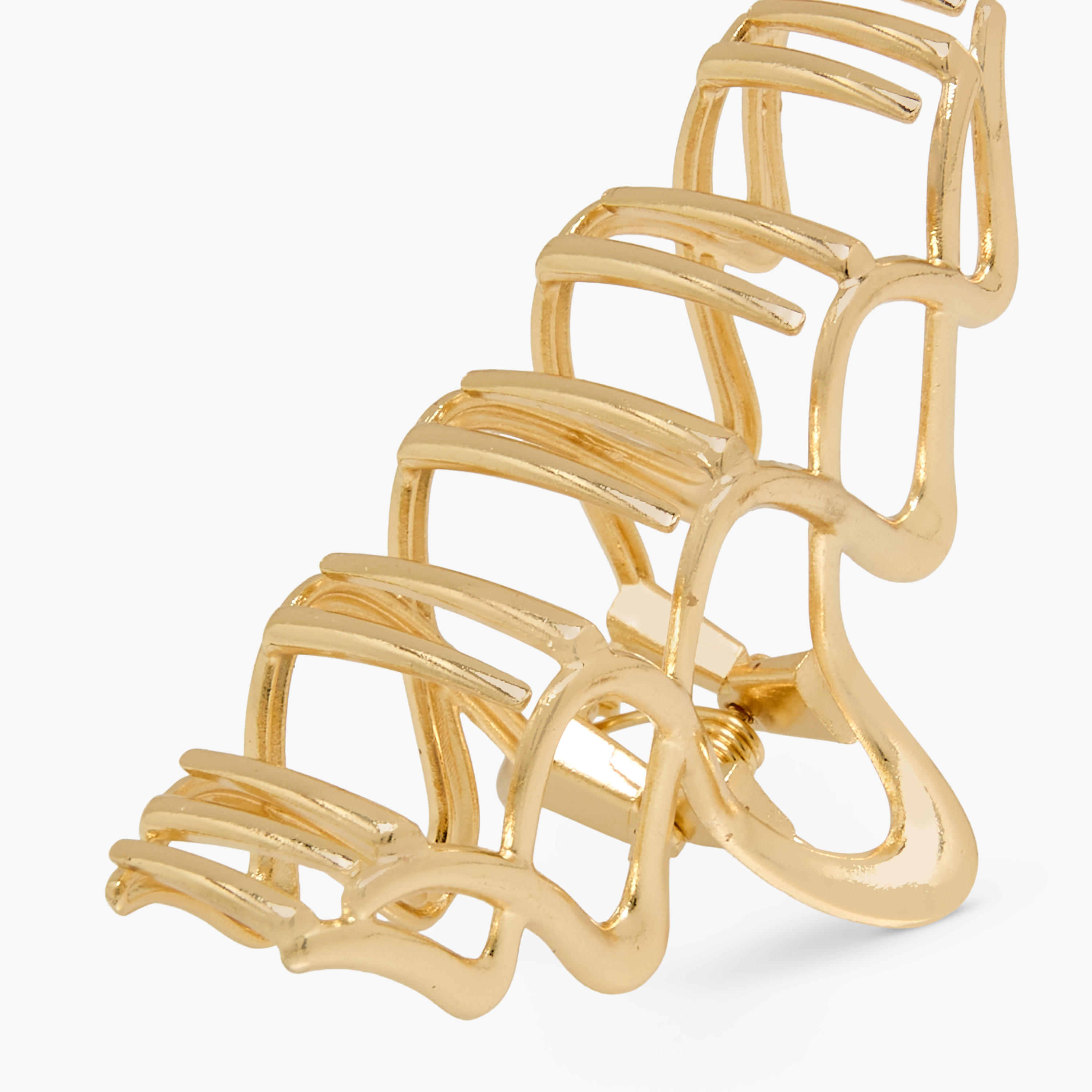 Pack of 2 Wavy Hair Clamp with Metallic Finish-women-hairaccessories-clamps-image-5