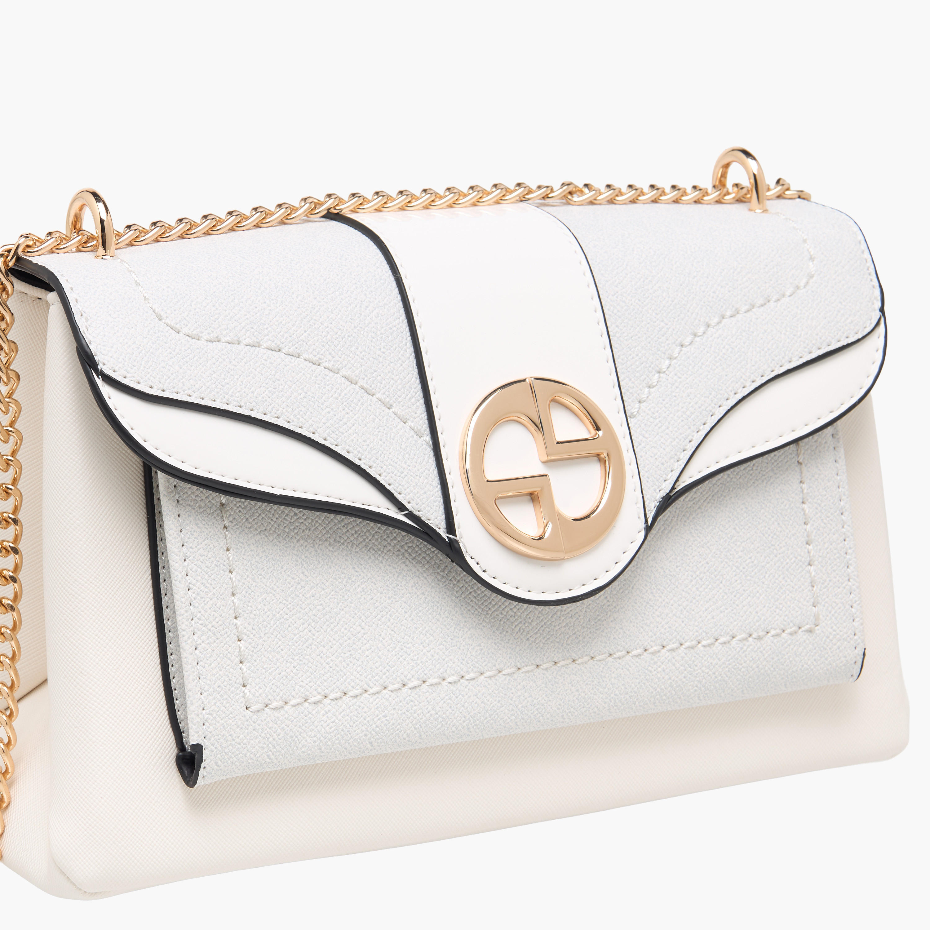 Sasha Tia Panelled Crossbody Bag with Chain Strap-women-bagsandwallets-handbags-image-4