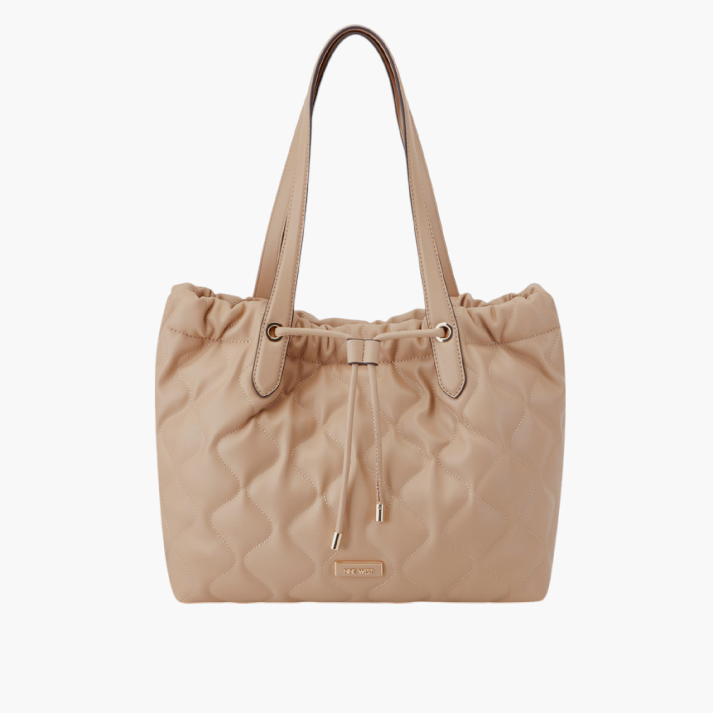 Nine West Quilted Tote Bag with Drawstring Closure-women-bagsandwallets-handbags-image-1