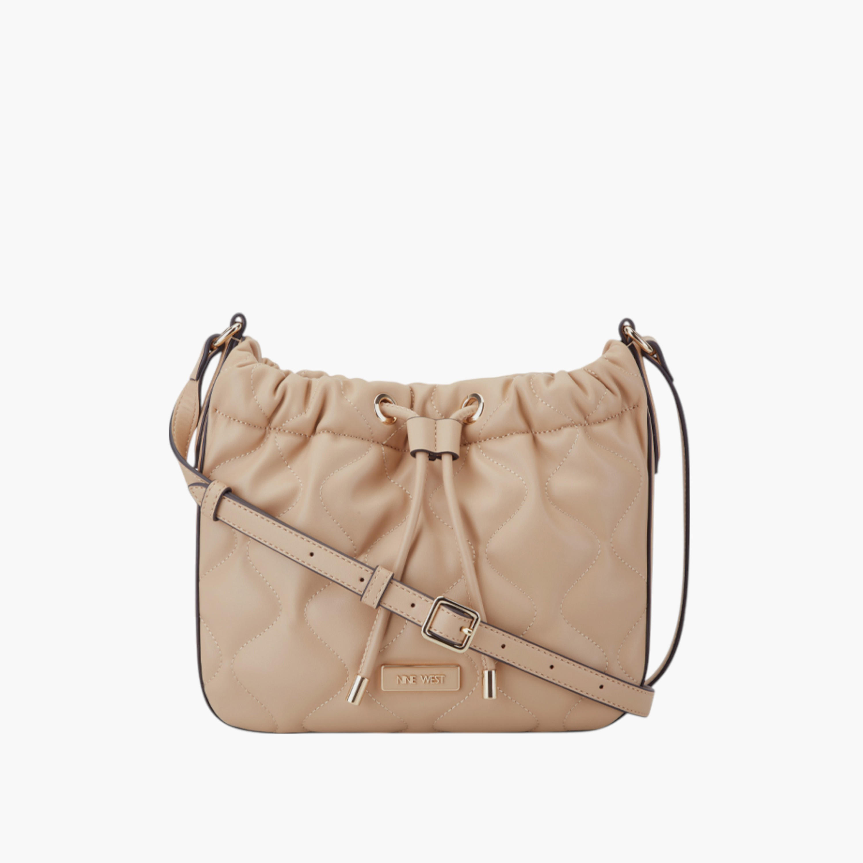 Nine West Quilted Bucket Bag with Drawstring Closure and Handle-women-bagsandwallets-handbags-image-1