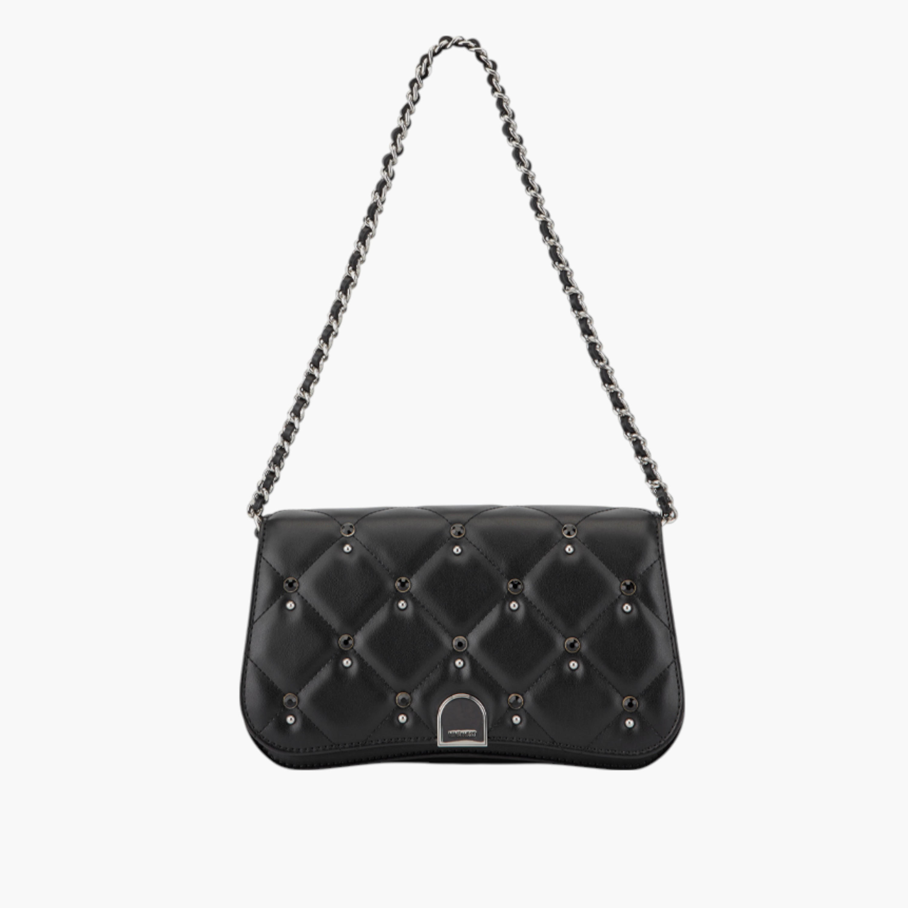 Nine West Quilted Shoulder Bag with Chain Accented Strap and Flap Closure-women-bagsandwallets-handbags-image-1